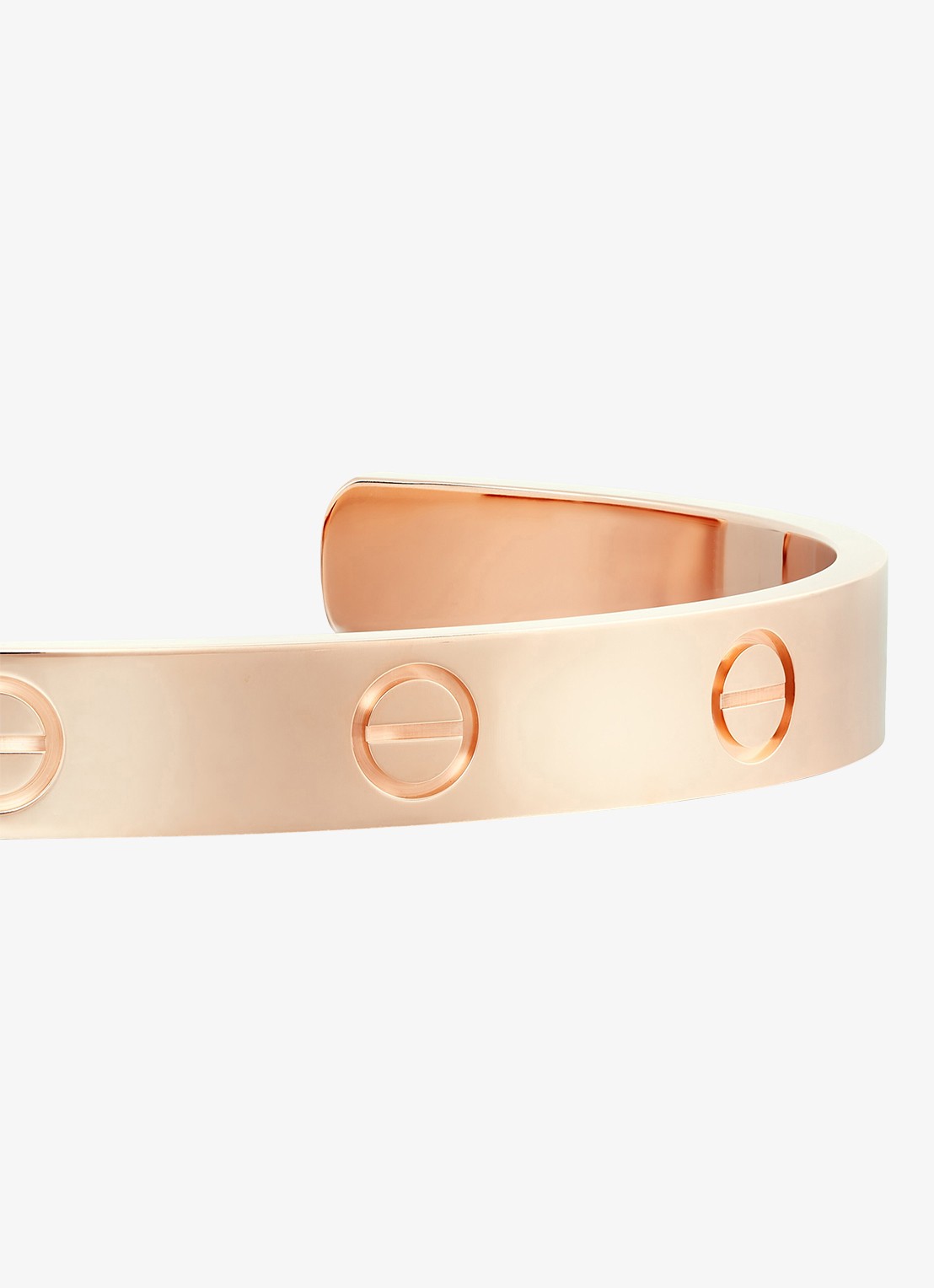Cartier LOVE bangle, open, klassiek model van 18 karaat roségoud CRB6032617 - detail 2 roségoud