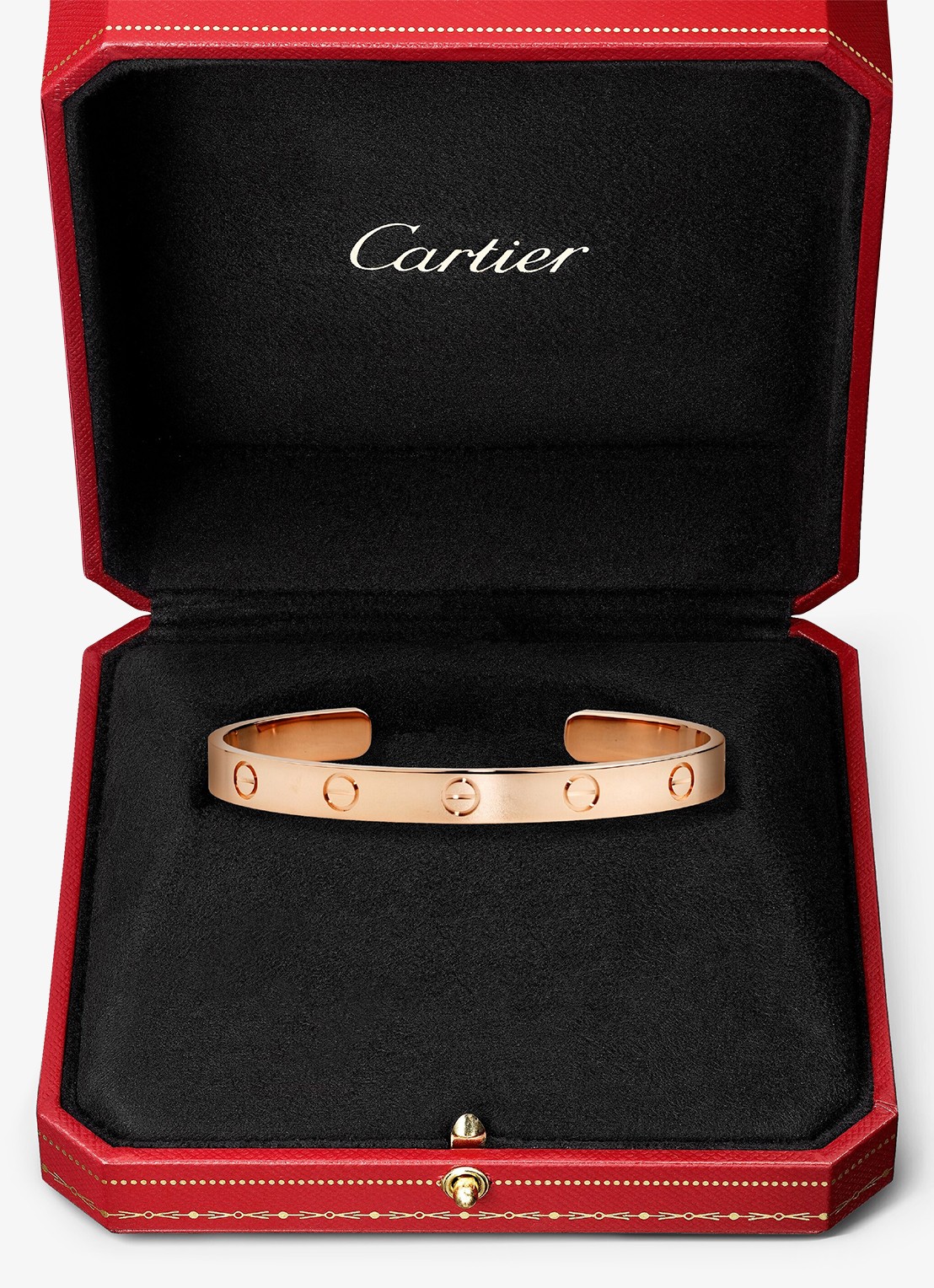 Cartier LOVE bangle, open, klassiek model van 18 karaat roségoud CRB6032617 - detail 4 roségoud