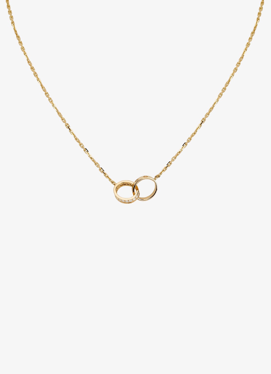 Cartier LOVE ketting van 18 karaat geelgoud met 0.22 ct diamant CRB7013800 - achterkant 7 geelgoud