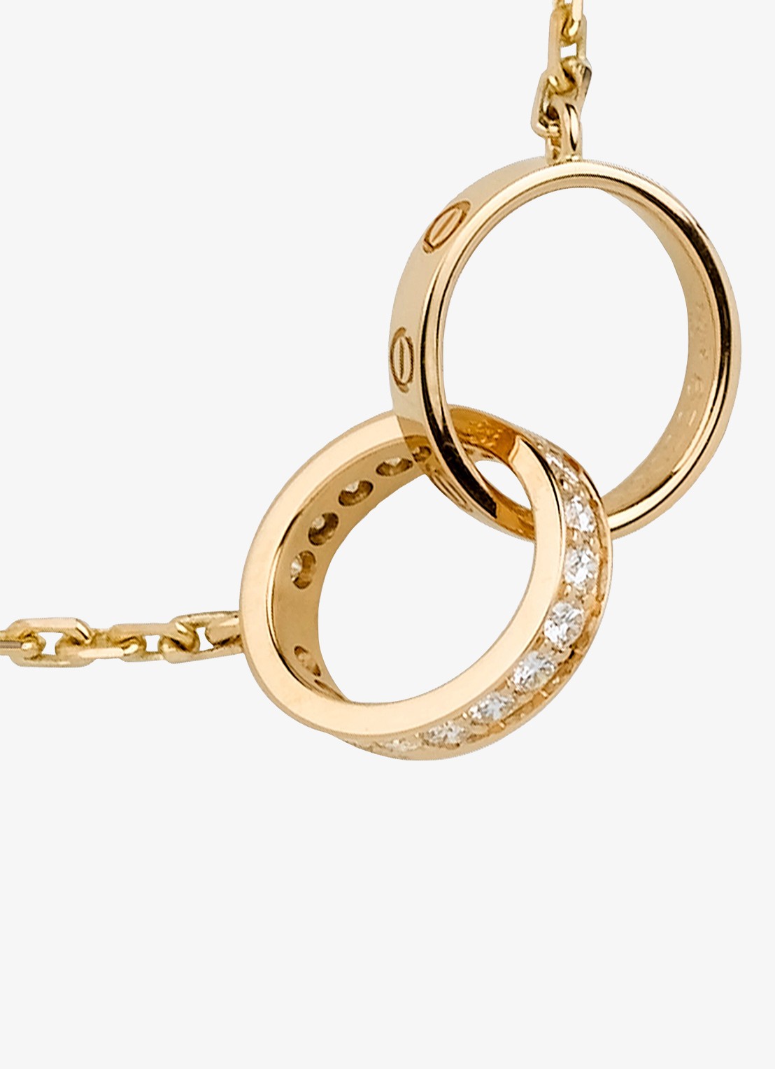 Cartier LOVE ketting van 18 karaat geelgoud met 0.22 ct diamant CRB7013800 - detail 3 geelgoud
