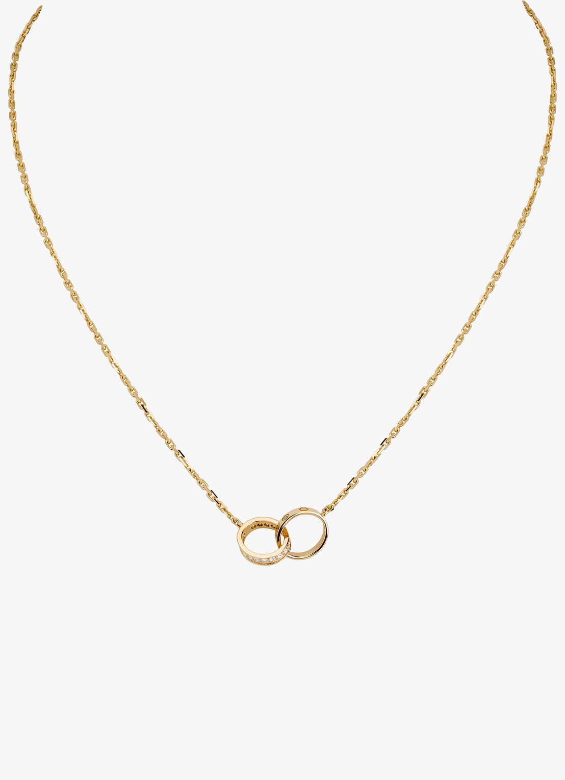 Cartier LOVE ketting van 18 karaat geelgoud met 0.22 ct diamant CRB7013800 - voorkant geelgoud