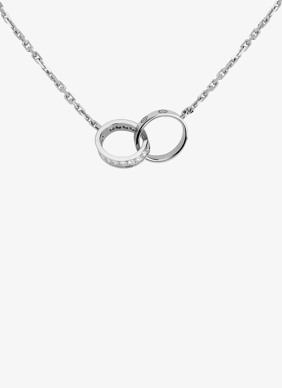 Cartier LOVE ketting van 18 karaat witgoud met 0.22 ct diamant CRB7013700 - detail 4 witgoud