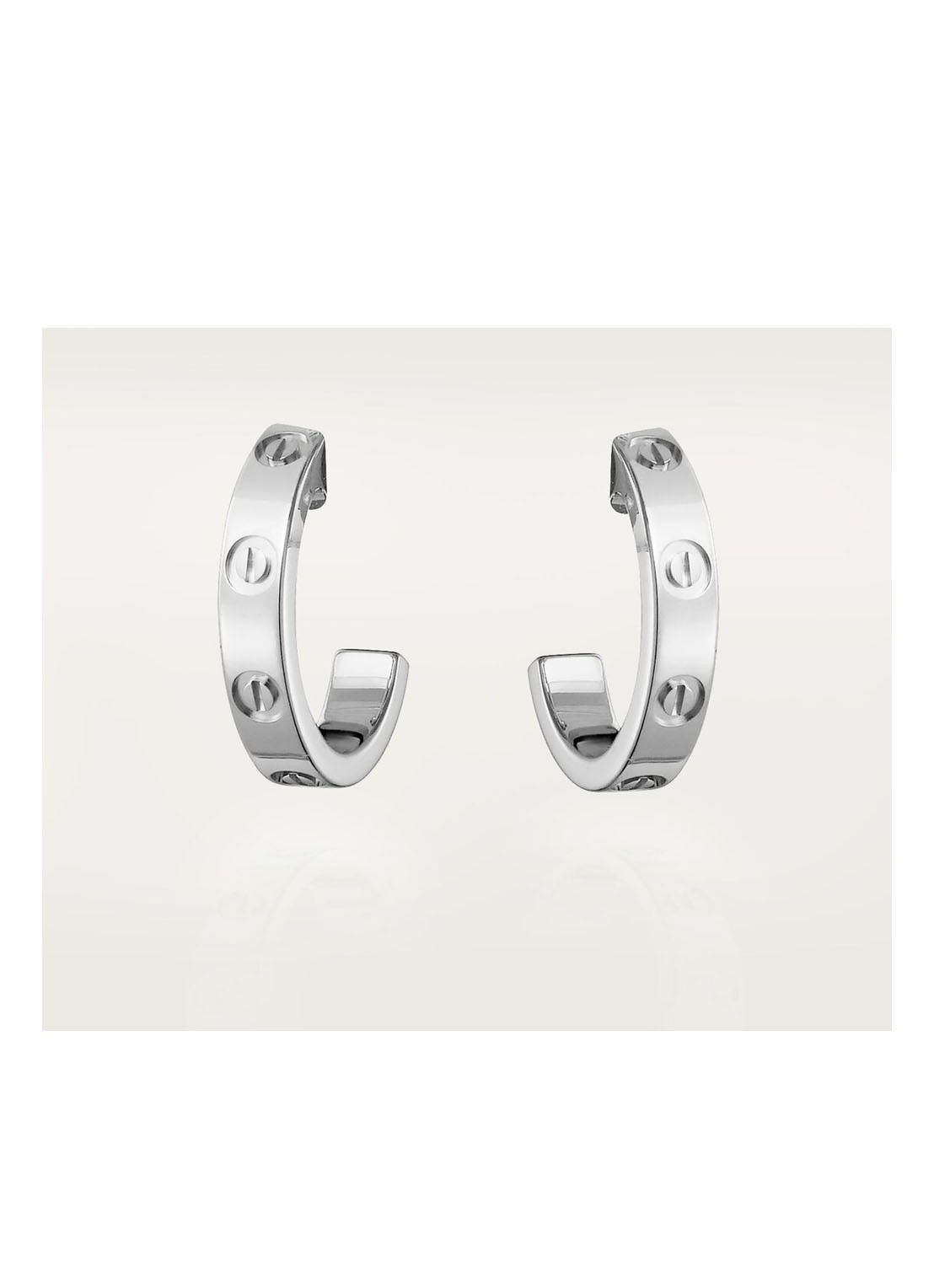Cartier LOVE oorbellen van 18 karaat witgoud CRB8028900 - voorkant 6 witgoud