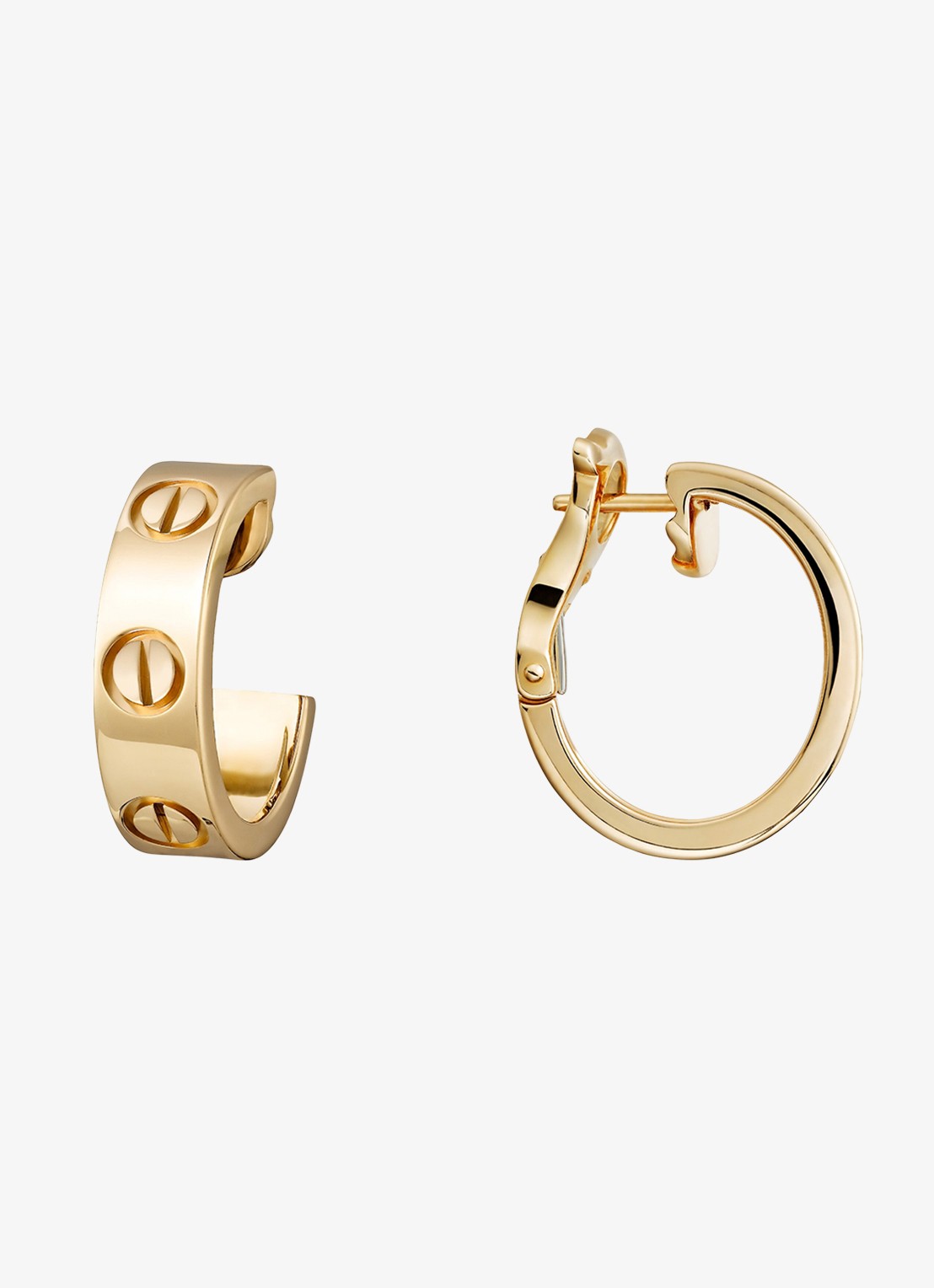 Cartier LOVE oorringen van 18 karaat geelgoud CRB80225 - achterkant geelgoud