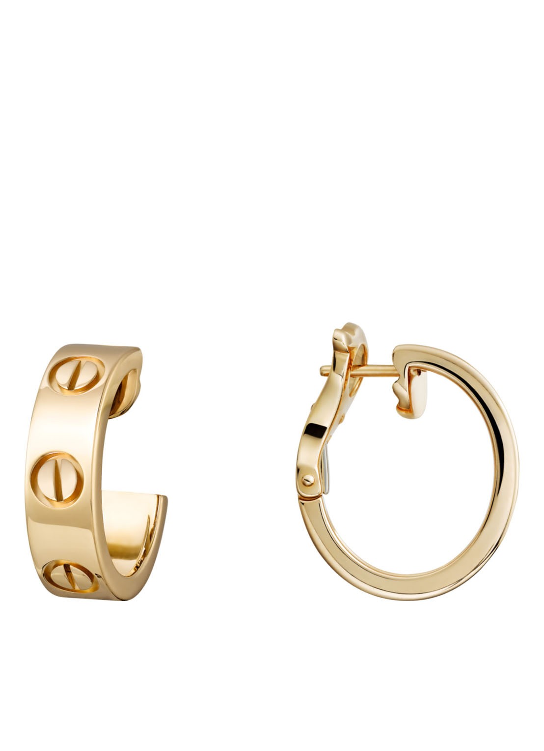 Cartier LOVE oorringen van 18 karaat geelgoud CRB8022500 - voorkant 2 geelgoud