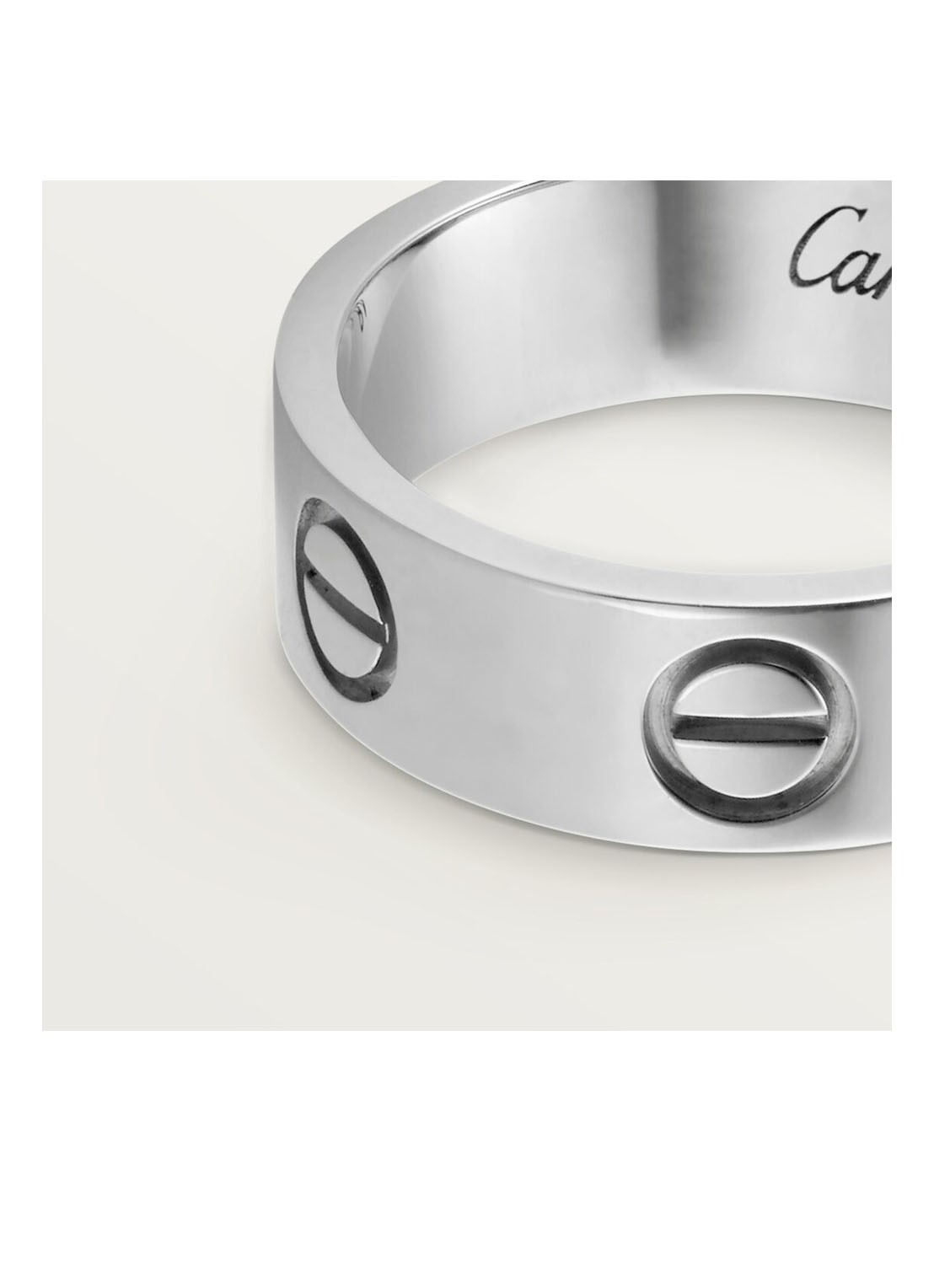 Cartier LOVE ring, klassiek model van 18 karaat witgoud CRB40847 - detail 3 witgoud