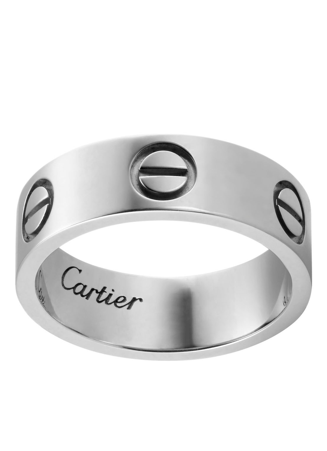 Cartier LOVE ring, klassiek model van 18 karaat witgoud CRB40847 - voorkant 5 witgoud