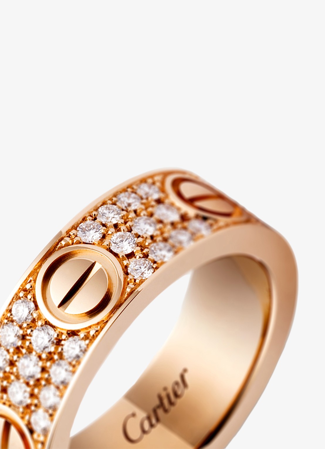 Cartier LOVE trouwring, klassiek model van 18 karaat roségoud met 0.70 ct diamant CRB4087600 - detail 3 roségoud
