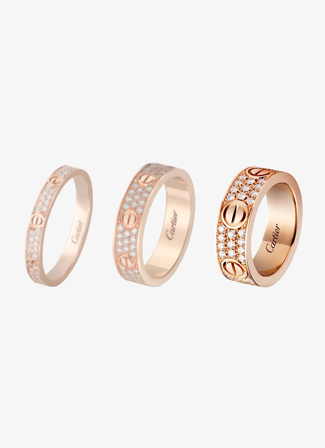 Cartier LOVE trouwring, klassiek model van 18 karaat roségoud met 0.70 ct diamant CRB4087600 - detail 4 roségoud