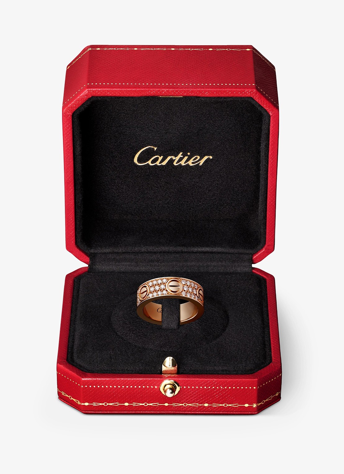 Cartier LOVE trouwring, klassiek model van 18 karaat roségoud met 0.70 ct diamant CRB4087600 - detail 5 roségoud