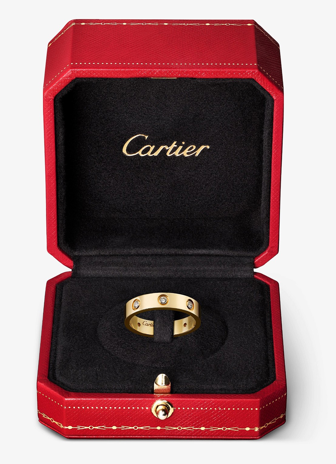 Cartier LOVE trouwring, klein model van 18 karaat geelgoud met 0.19 ct diamant CRB4056200 - detail 5 geelgoud