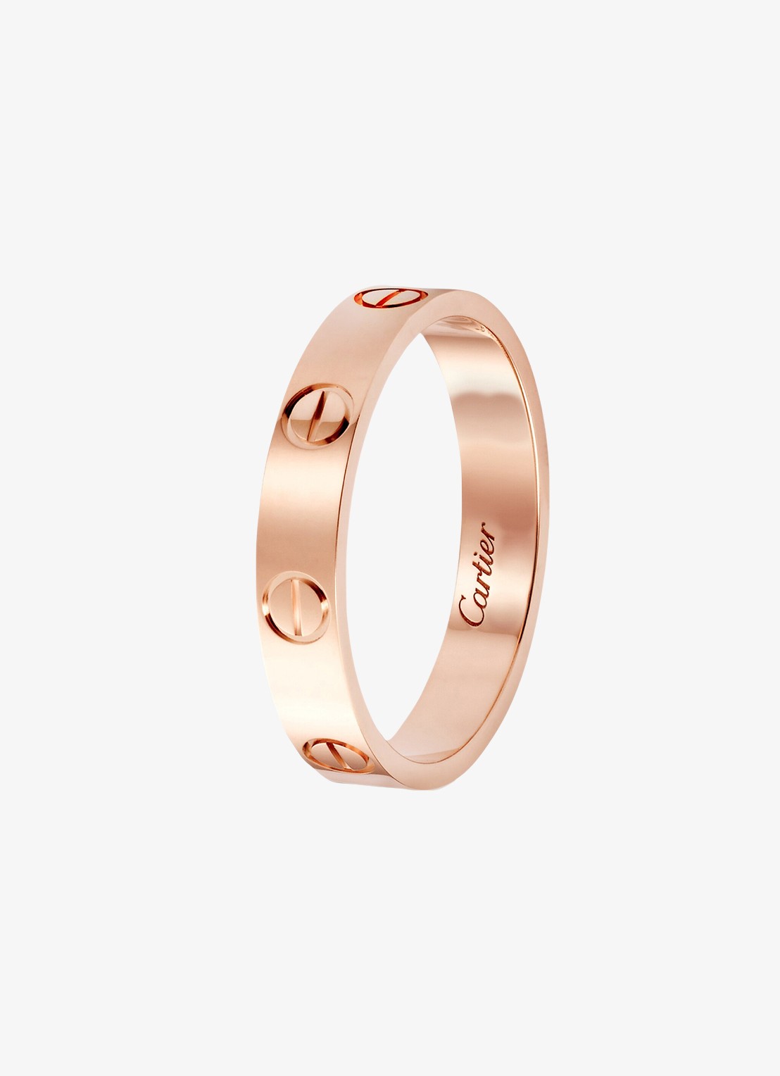 Cartier LOVE trouwring, klein model van 18 karaat roségoud CRB4085200 - achterkant roségoud