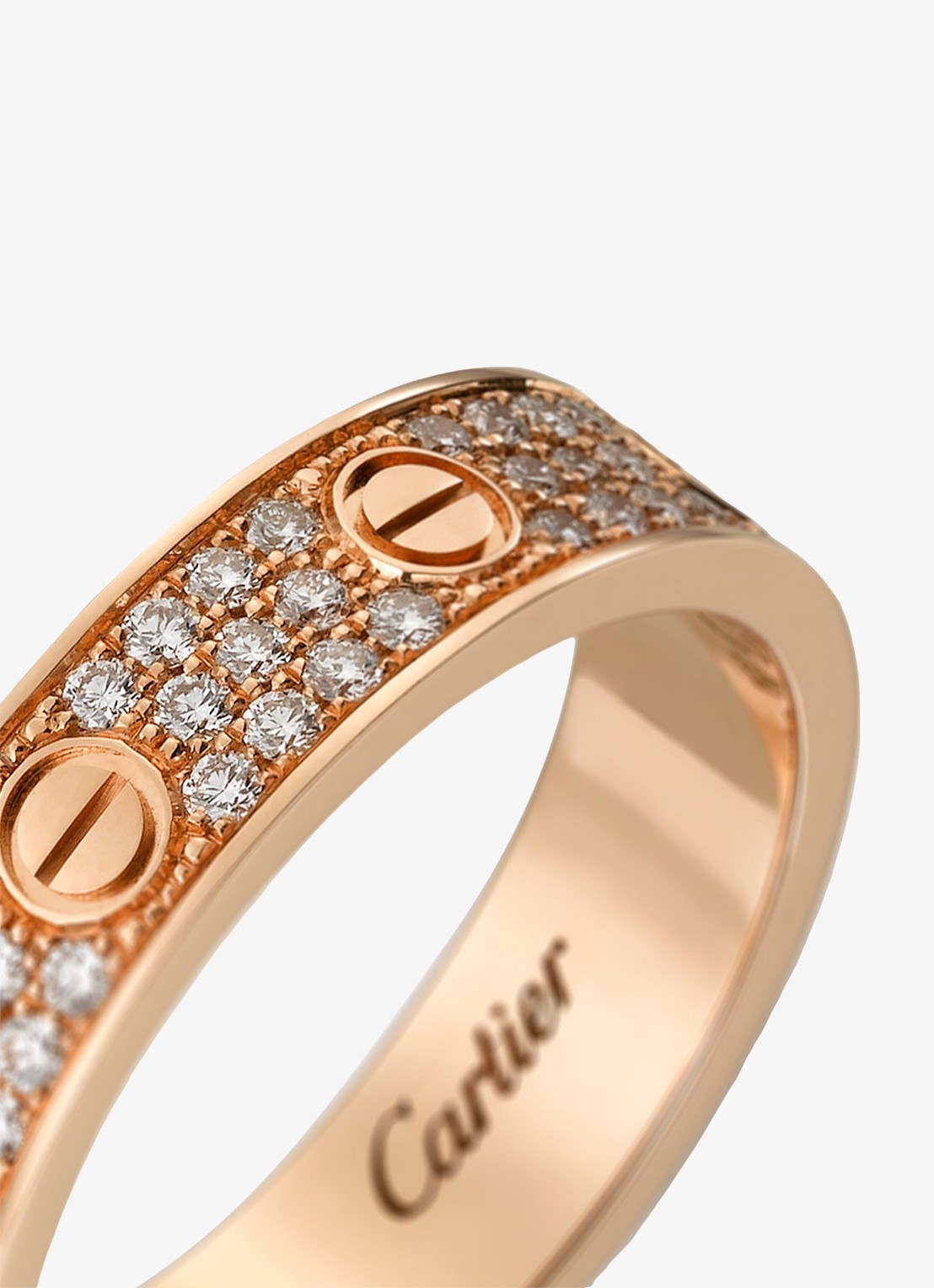Cartier LOVE trouwring, klein model van 18 karaat roségoud met 0.31 ct diamant CRB4085800 - detail 2 roségoud