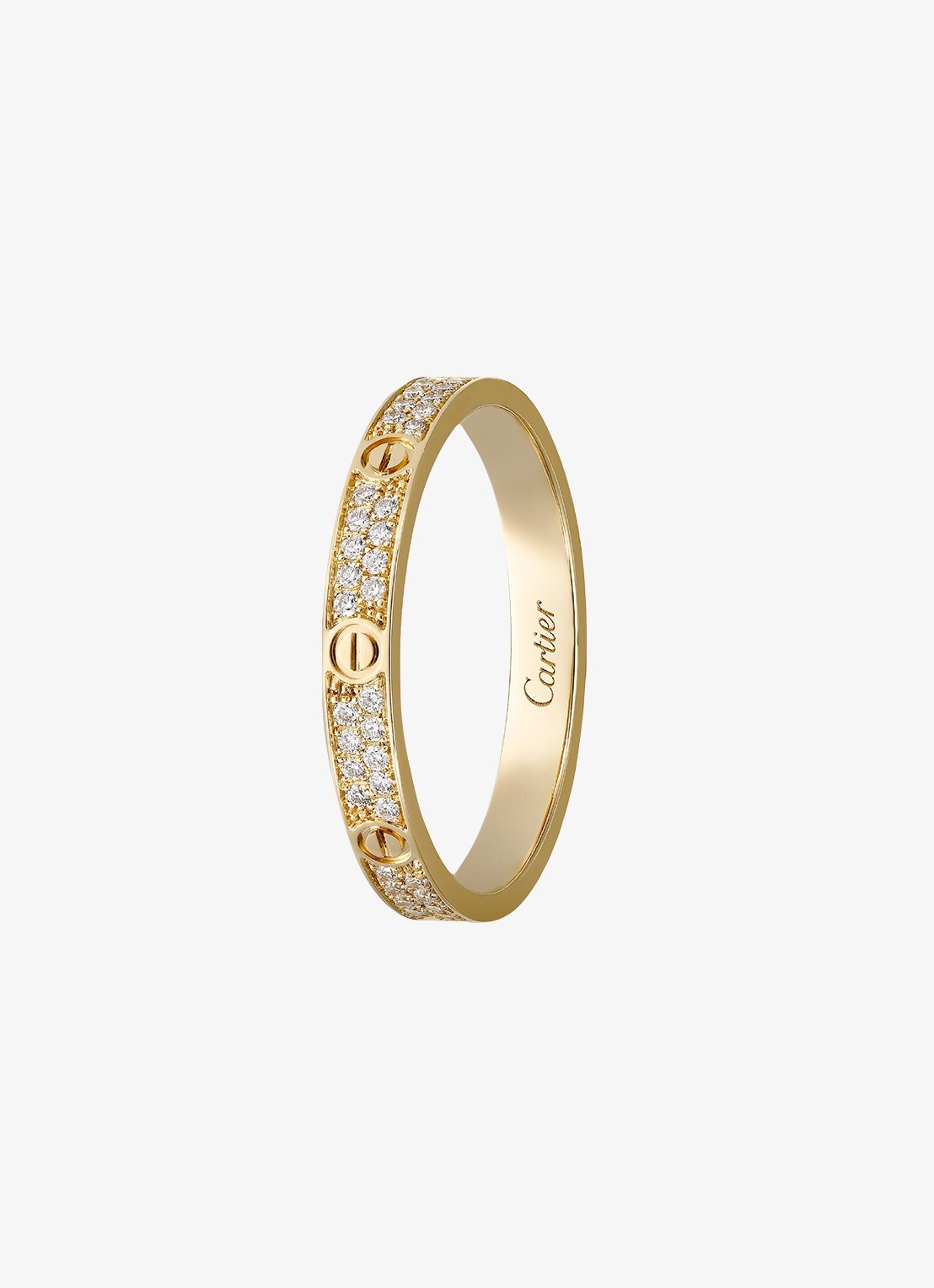 Cartier LOVE trouwring, mini model van 18 karaat geelgoud met 0.19 ct diamant CRB4218000 - detail 4 geelgoud