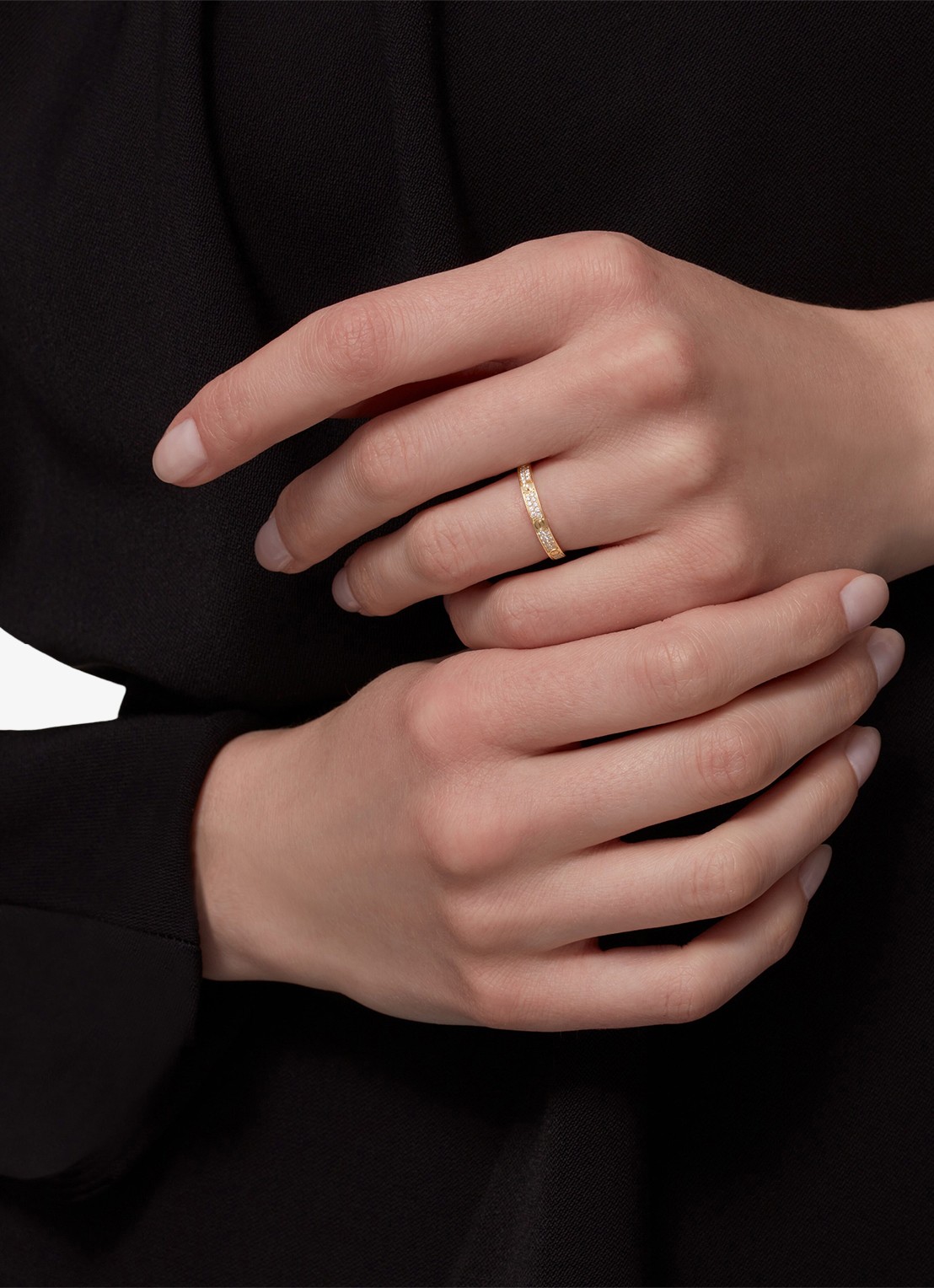 Cartier LOVE trouwring, mini model van 18 karaat geelgoud met 0.19 ct diamant CRB4218000 - voorkant 8 geelgoud