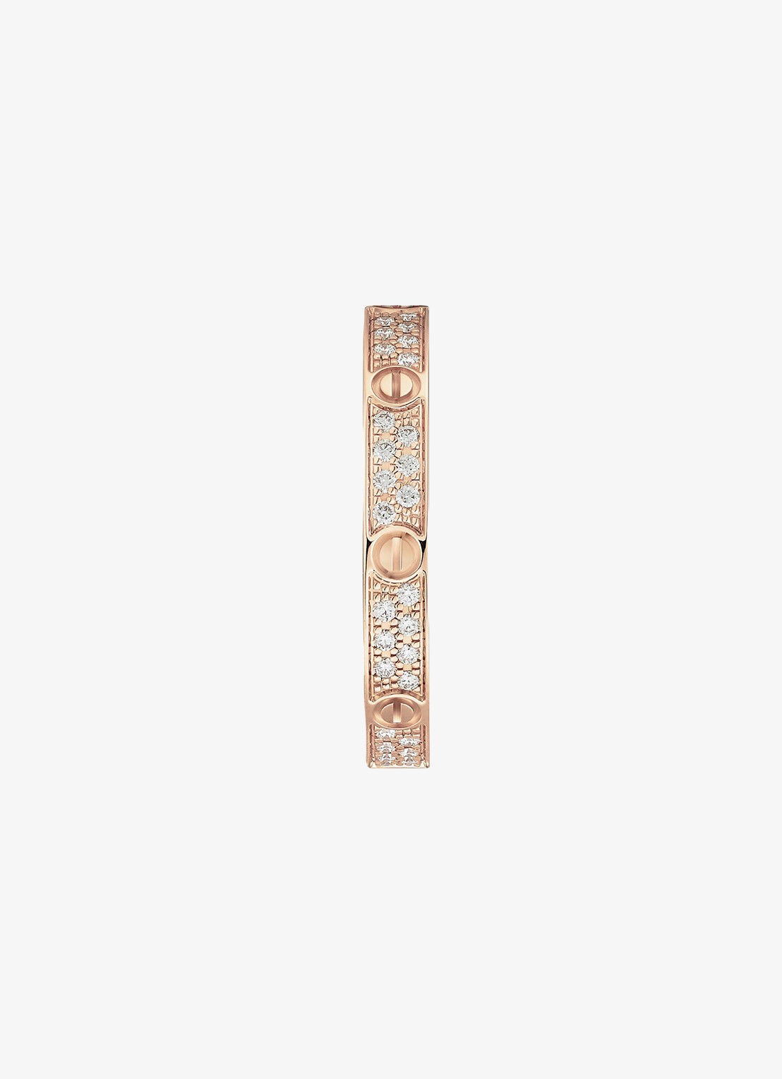 Cartier LOVE trouwring, mini model van 18 karaat roségoud met 0.19 ct diamant CRB42181 - detail 2 roségoud