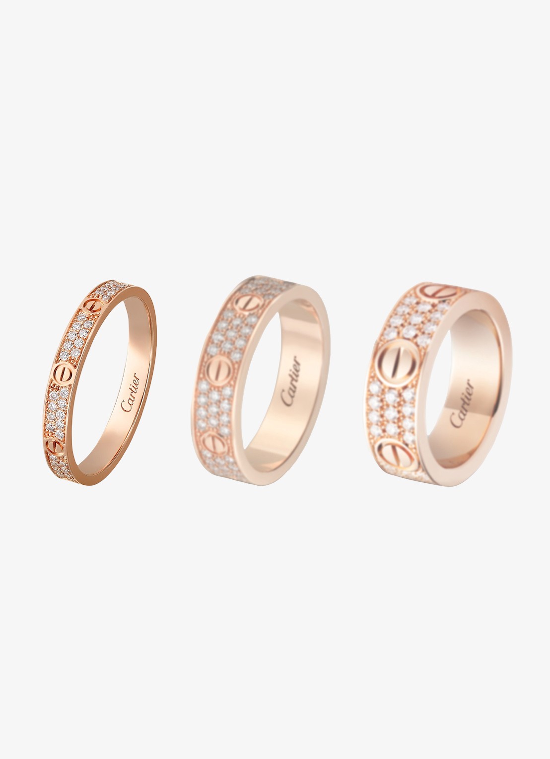 Cartier LOVE trouwring, mini model van 18 karaat roségoud met 0.19 ct diamant CRB42181 - detail 3 roségoud