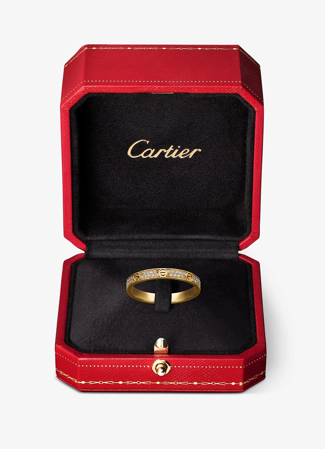 Cartier LOVE trouwring, mini model van 18 karaat roségoud met 0.19 ct diamant CRB42181 - detail 5 roségoud