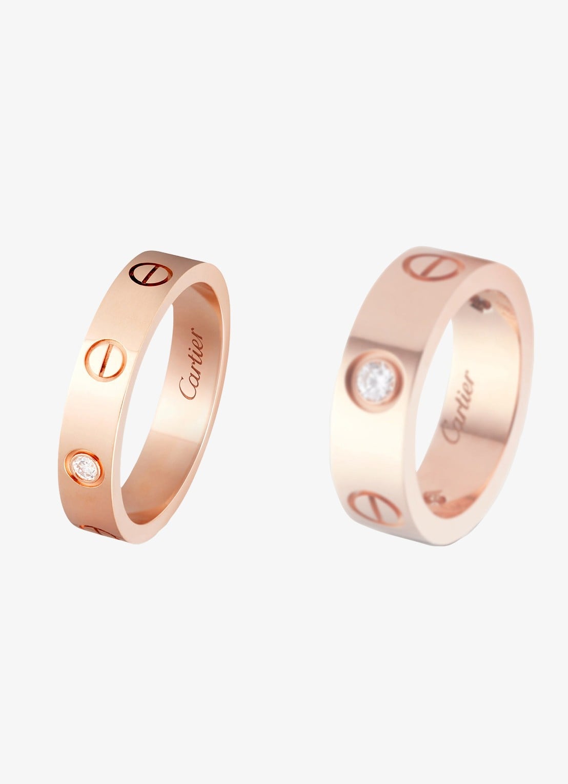 Cartier LOVE trouwring van 18 karaat roségoud met 0,02 ct diamant CRB40507 - detail 4 roségoud