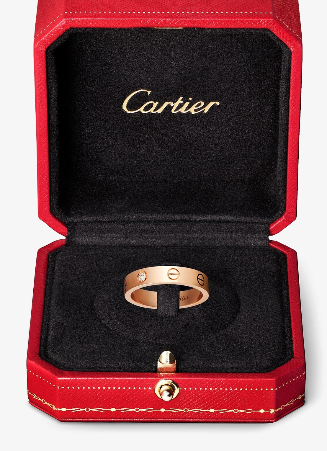 Cartier LOVE trouwring van 18 karaat roségoud met 0,02 ct diamant CRB40507 - detail 5 roségoud