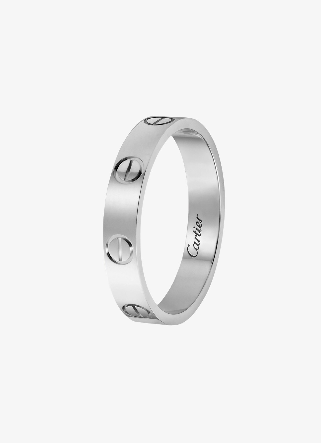 Cartier LOVE trouwring van platina CRB40853 - detail witgoud