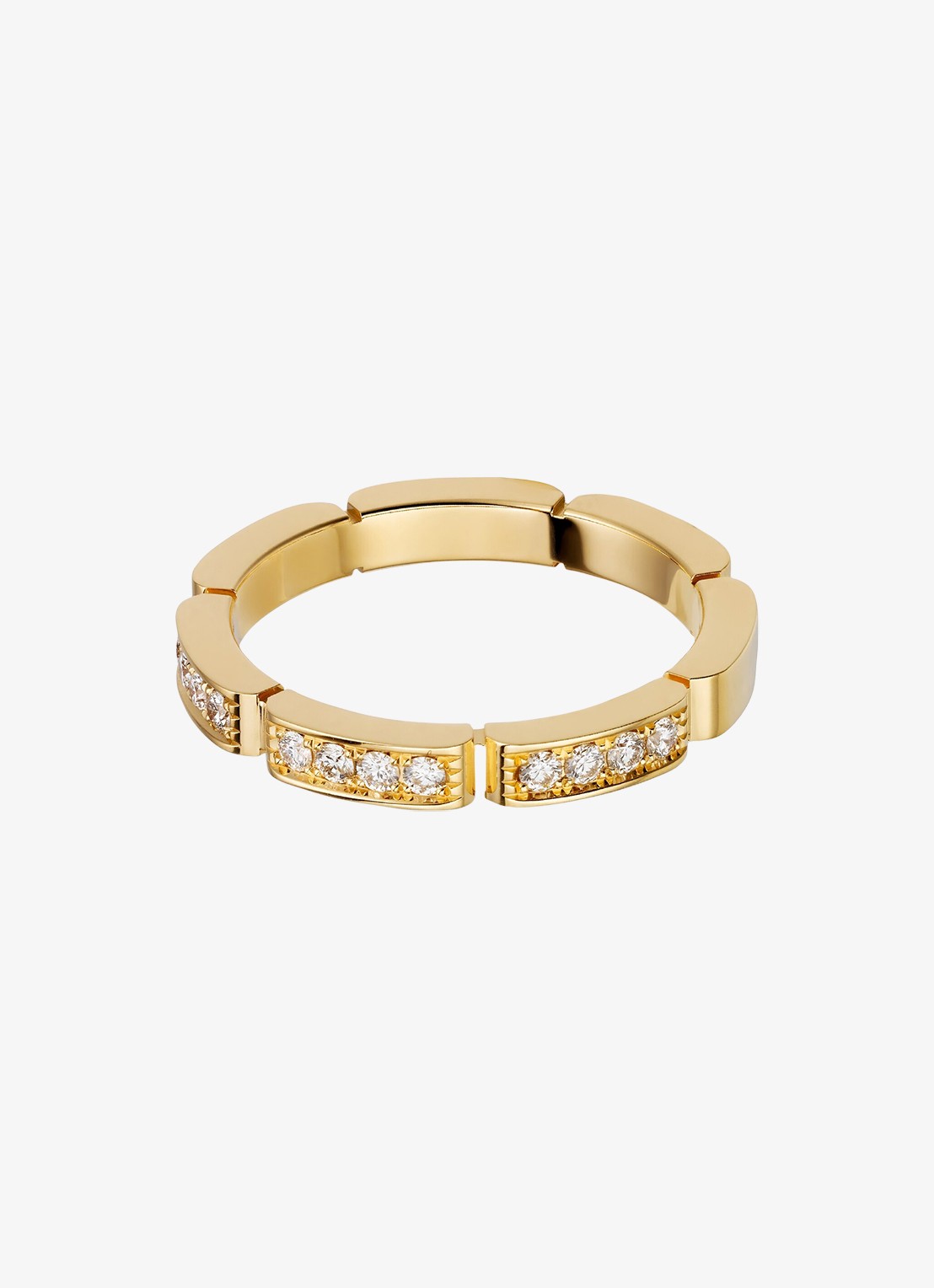 Cartier Maillon Panthère trouwring van 18 karaat geelgoud met 0.15 ct diamant CRB4221100 - voorkant 6 geelgoud