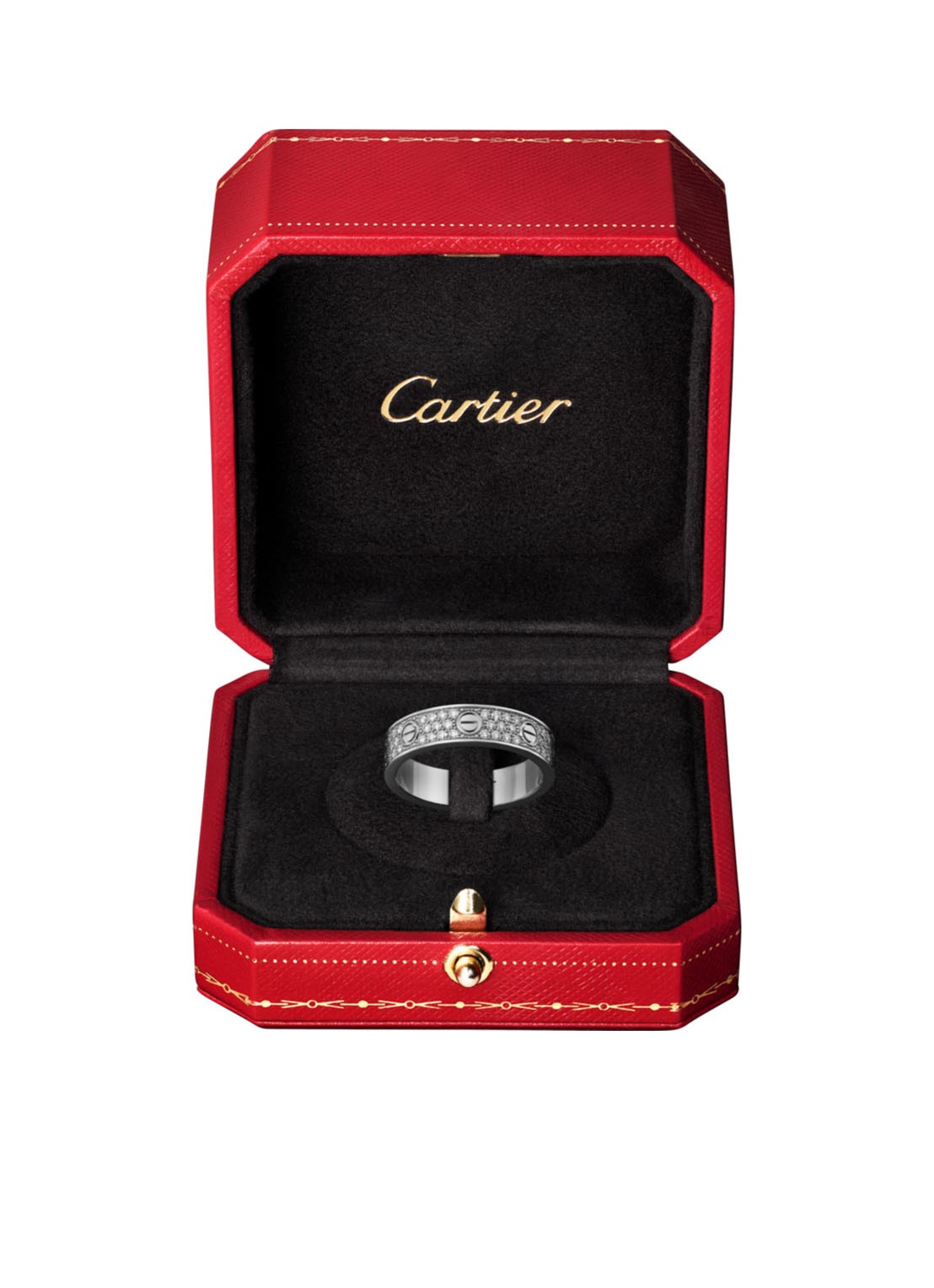 Cartier Mini Love Wedding ring van 18 karaat witgoud met diamanten CRB4083450 - detail 2 witgoud