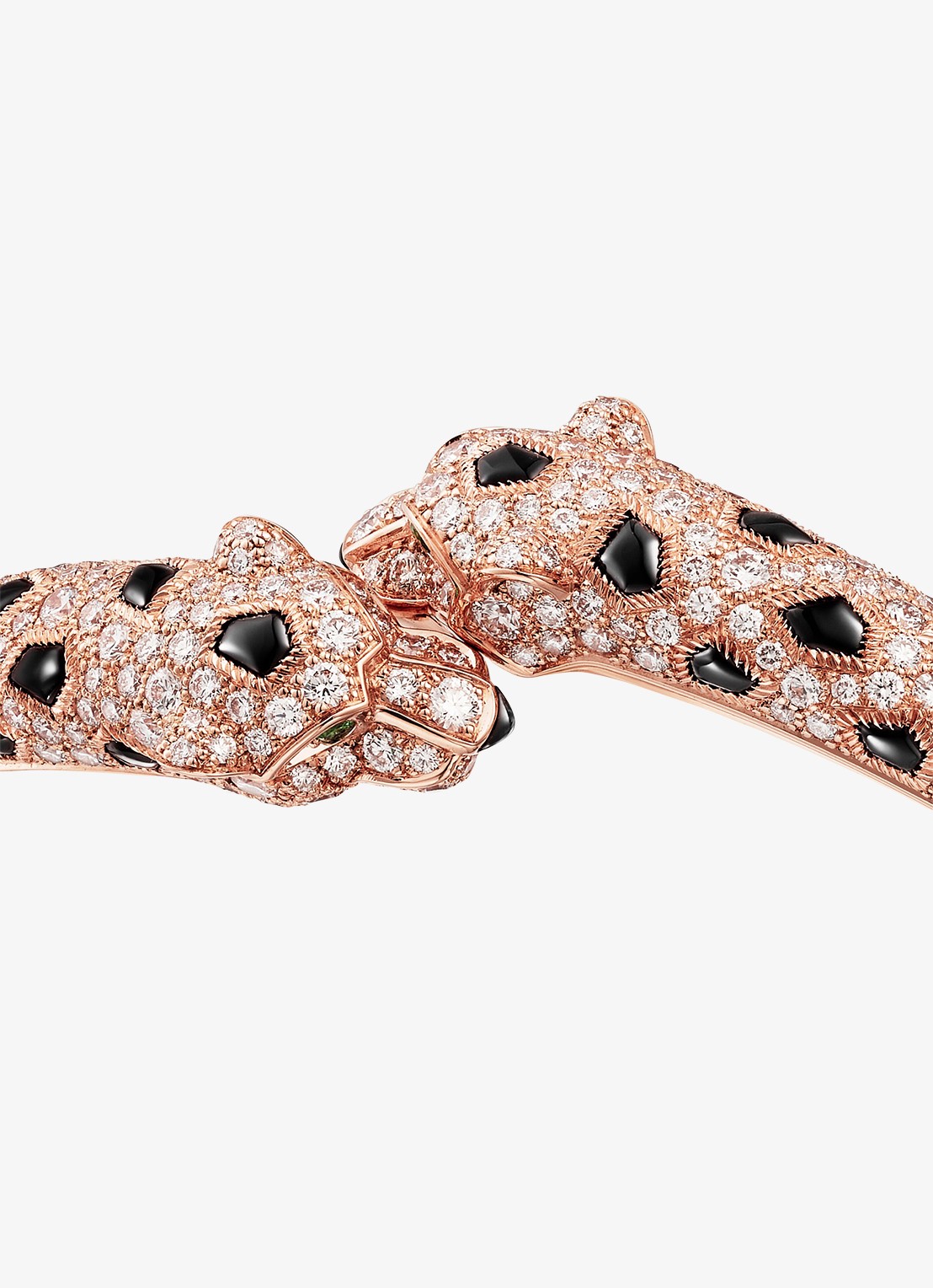 Cartier Panthère de Cartier armband, klein model van 18 karaat roségoud met onyx, smaragd en 1.64 ct diamant CRN6725717 - detail 4 roségoud