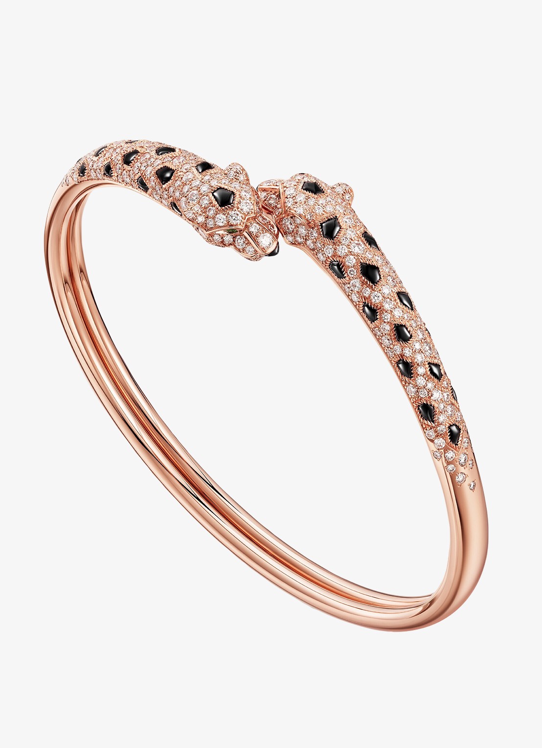 Cartier Panthère de Cartier armband, klein model van 18 karaat roségoud met onyx, smaragd en 1.64 ct diamant CRN6725717 - voorkant 6 roségoud