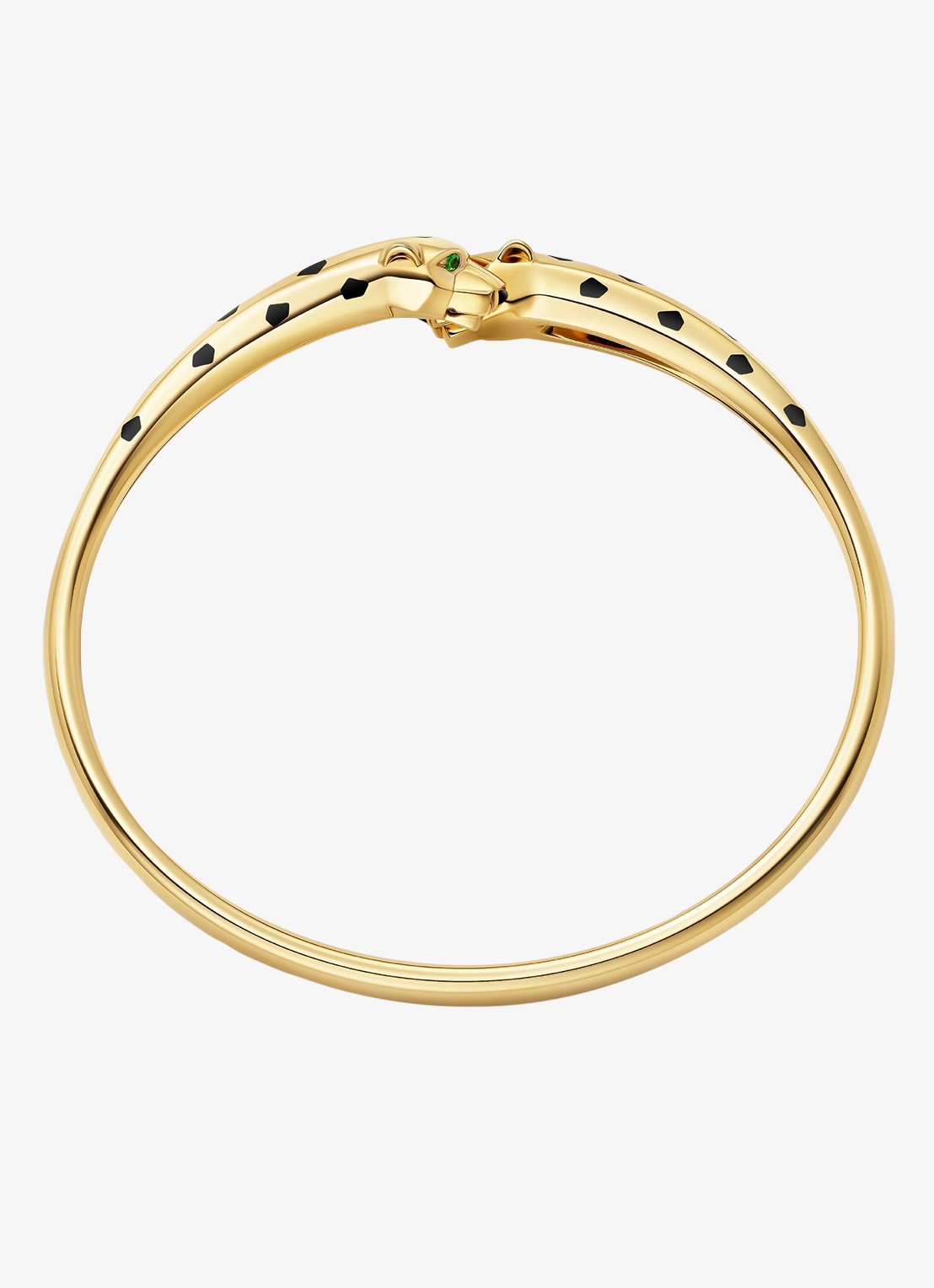 Cartier Panthère de Cartier armband van 18 karaat geelgoud met onyx en tsavoriet granaat CRN6730715 - achterkant geelgoud