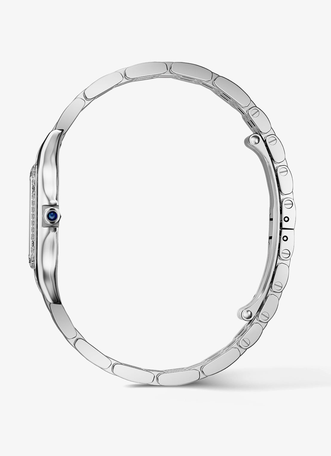 Cartier Panthère de Cartier horloge, medium model met diamanten CRW4PN0018 - achterkant 5 zilver