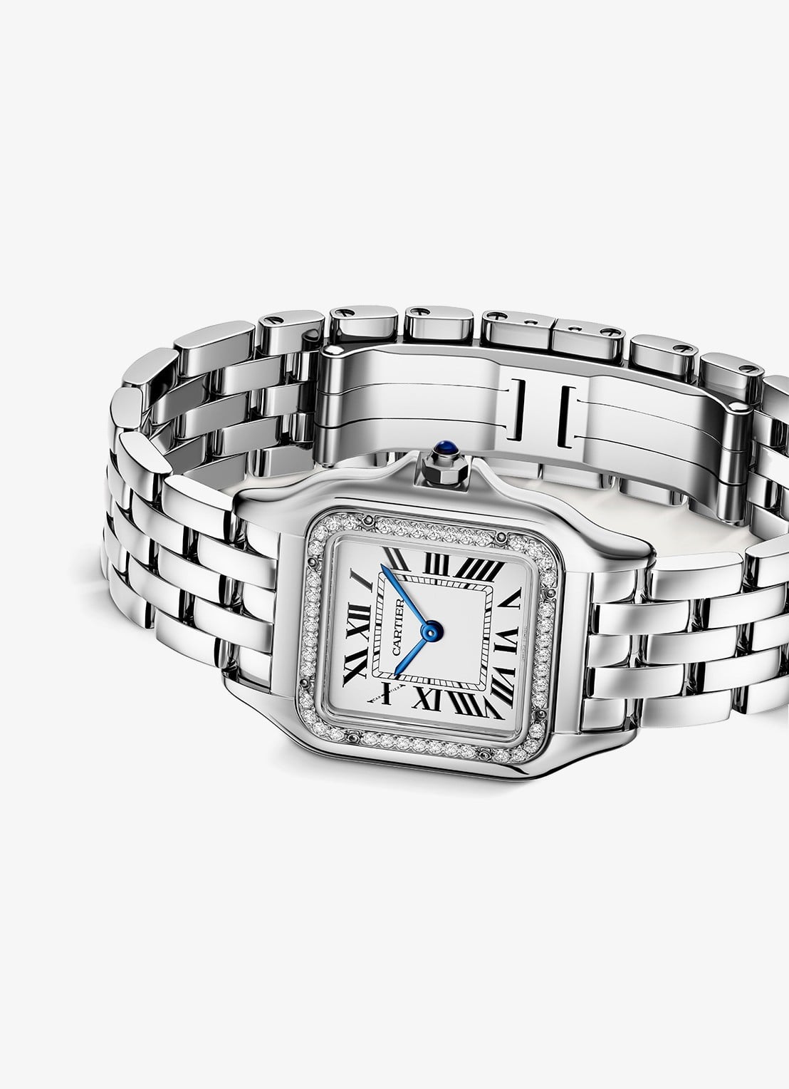 Cartier Panthère de Cartier horloge, medium model met diamanten CRW4PN0018 - detail 2 zilver