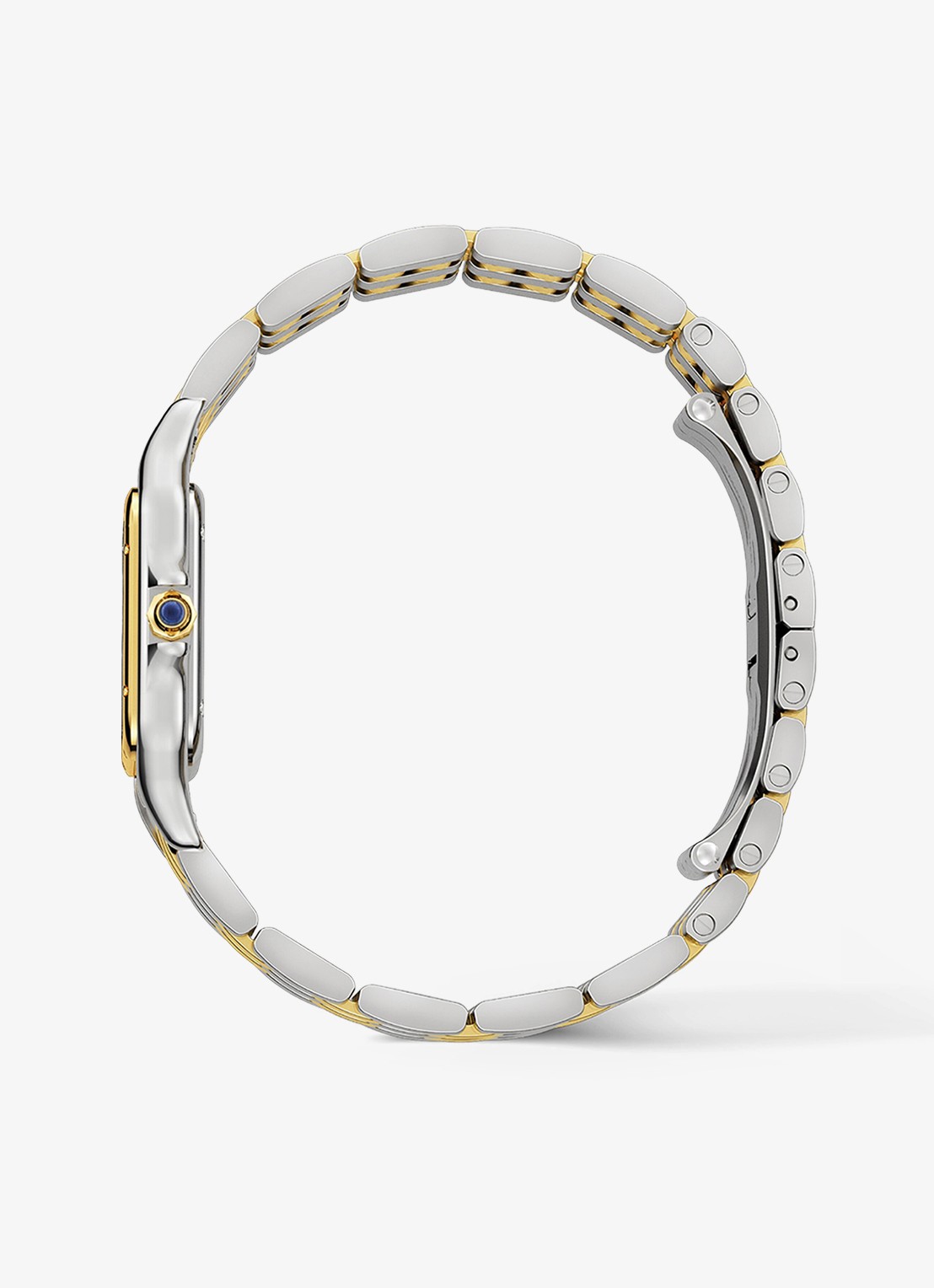 Cartier Panthère de Cartier horloge, medium model van 18 karaat geelgoud en staal CRW2PN0019 - achterkant 8 zilver