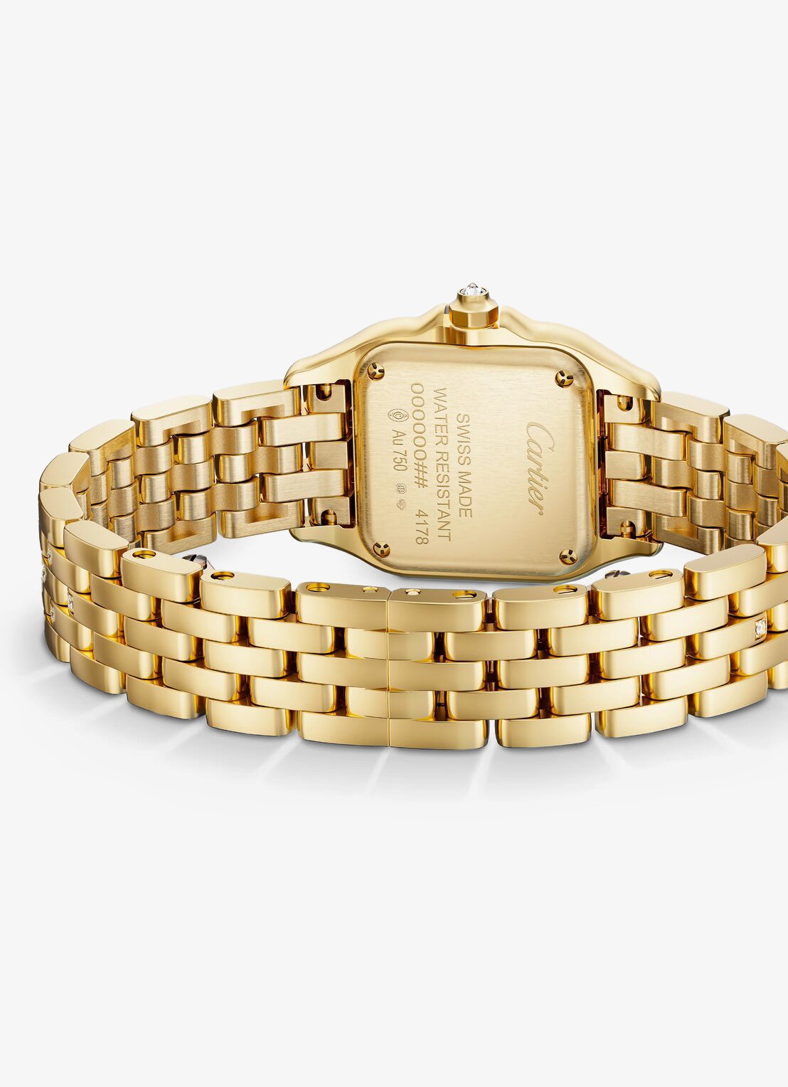 Cartier Panthère de Cartier horloge van 18 karaat geelgoud met diamanten CRWJPN0059 - achterkant 7 geelgoud