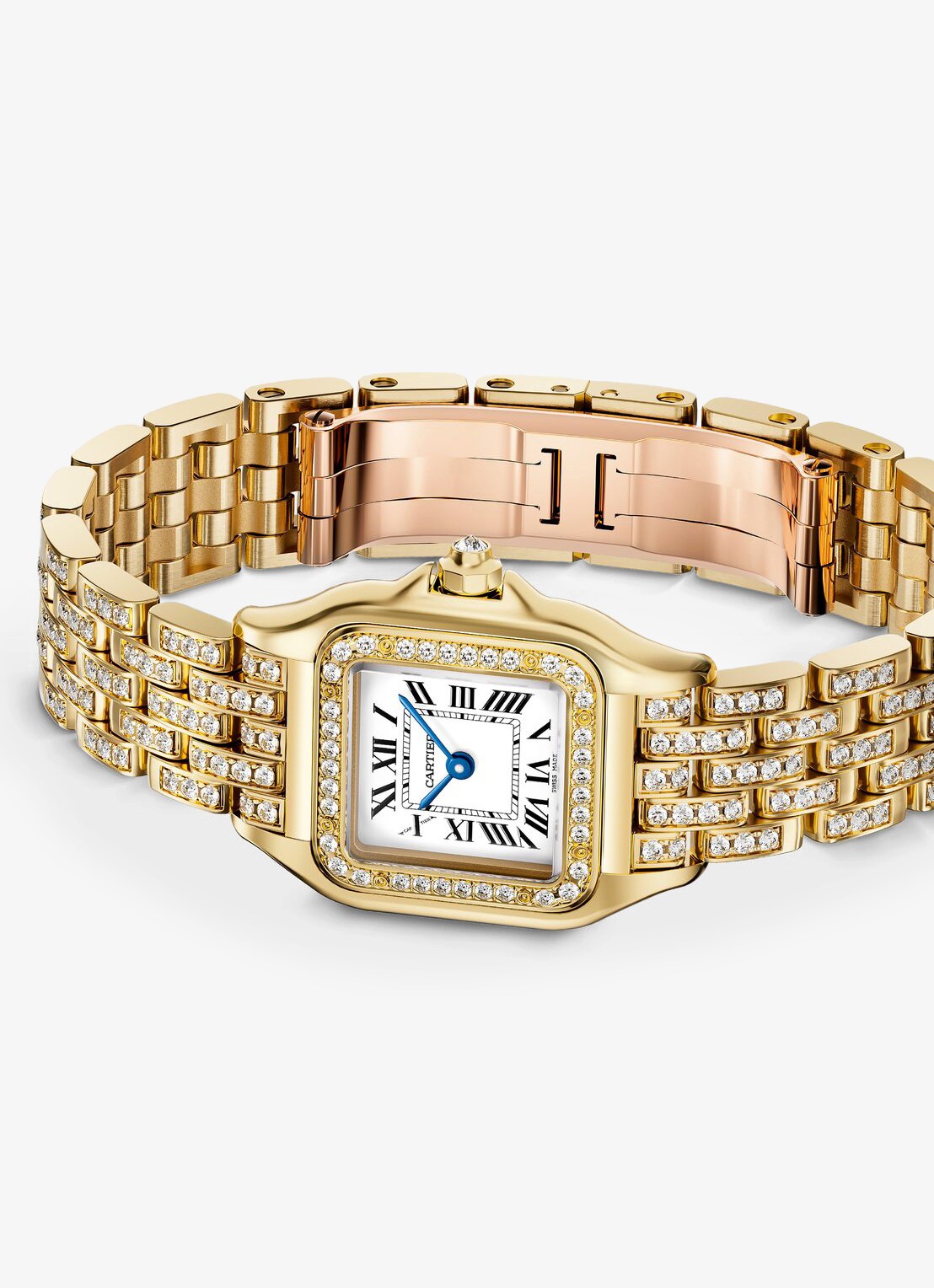 Cartier Panthère de Cartier horloge van 18 karaat geelgoud met diamanten CRWJPN0059 - detail 3 geelgoud