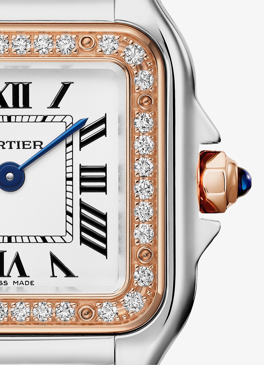 Cartier Panthère de Cartier horloge van 18 karaat roségoud en staal met diamant CRW3PN0014 - achterkant 3 roségoud