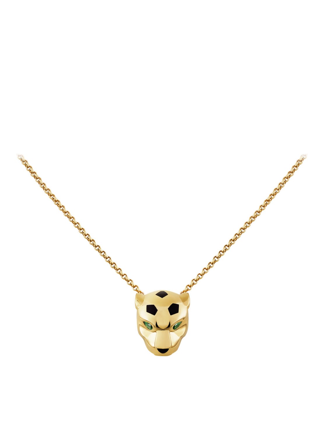 Cartier Panthère de Cartier ketting van 18 karaat geelgoud met onyx en tsavoriet CRB7224756 - voorkant 2 geelgoud