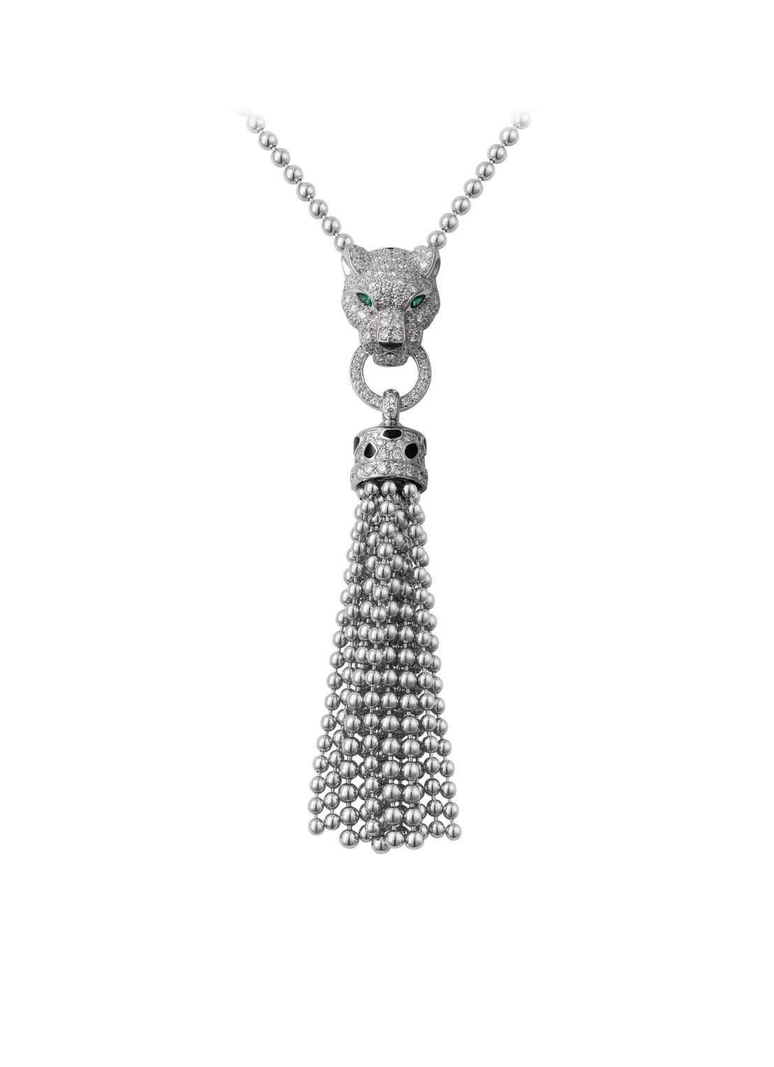 Cartier Panthère de Cartier ketting van 18 karaat witgoud met diamanten CRN7424122 - voorkant 2 witgoud