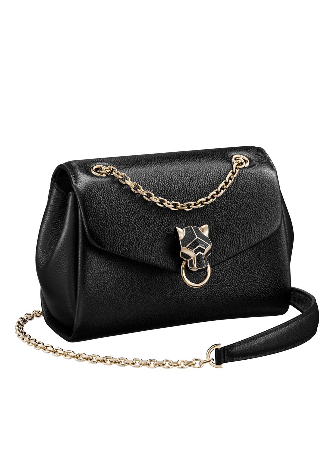 Cartier Panthère de Cartier Mini Chain schoudertas van kalfsleer CRL1002353 - voorkant 5 zwart