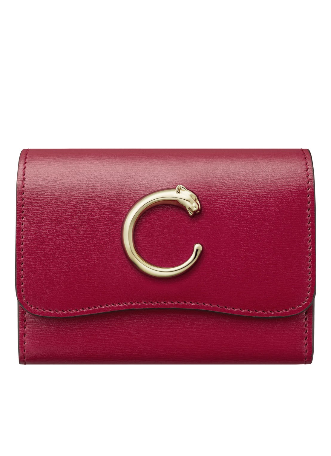 Cartier Panthère de Cartier Mini portemonnee van kalfsleer CRL3002040 - voorkant donkerrood