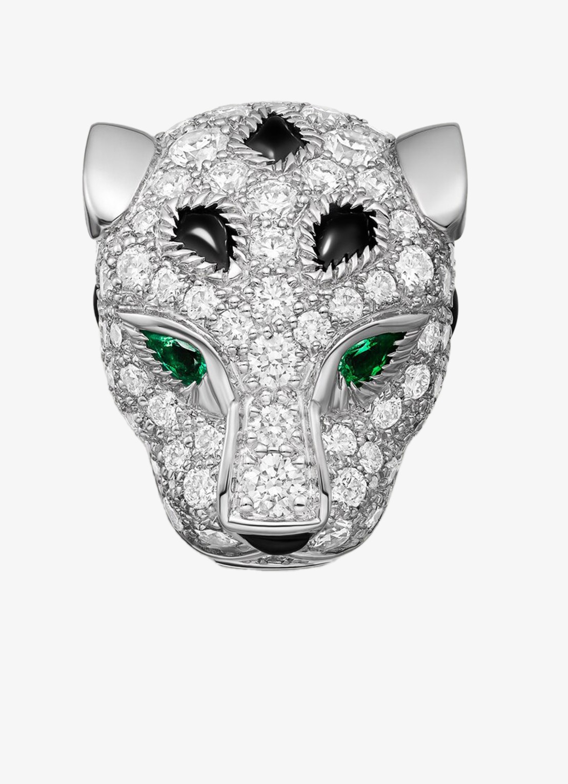 Cartier Panthère de Cartier oorknopjes van 18 karaat witgoud met smaragd, onyx en diamanten CRN8515269 - detail 3 witgoud