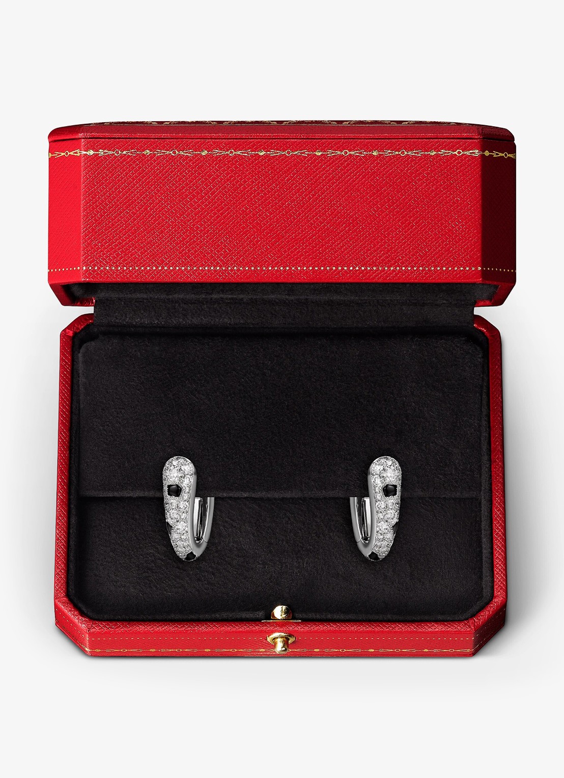 Cartier Panthère de Cartier oorringen van 18 karaat witgoud met onyx en 1.36 ct diamant CRN8515155 - detail 3 witgoud
