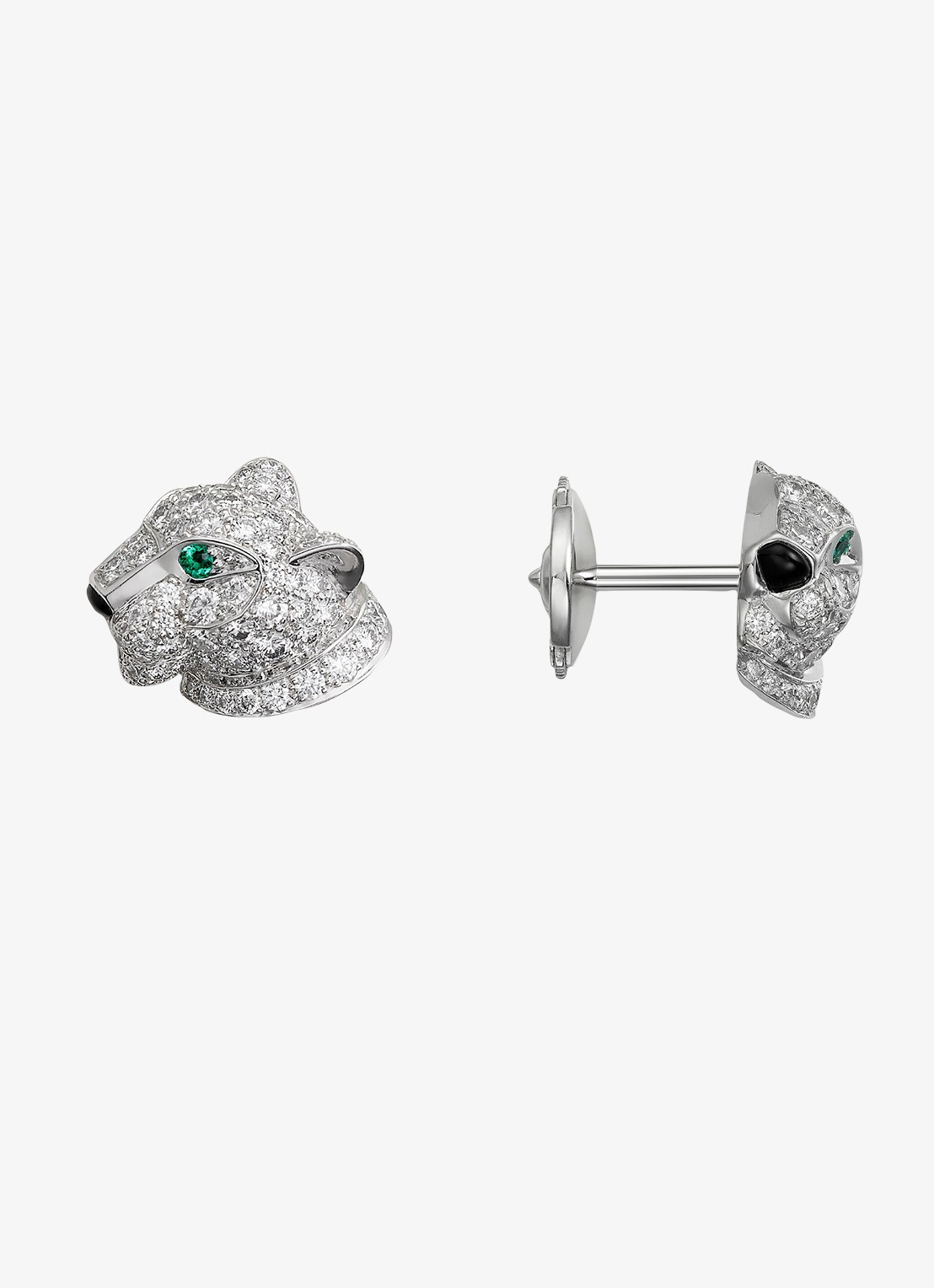 Cartier Panthère de Cartier oorstekers van 18 karaat witgoud met 1.54 ct diamant CRN8050700 - achterkant 6 witgoud