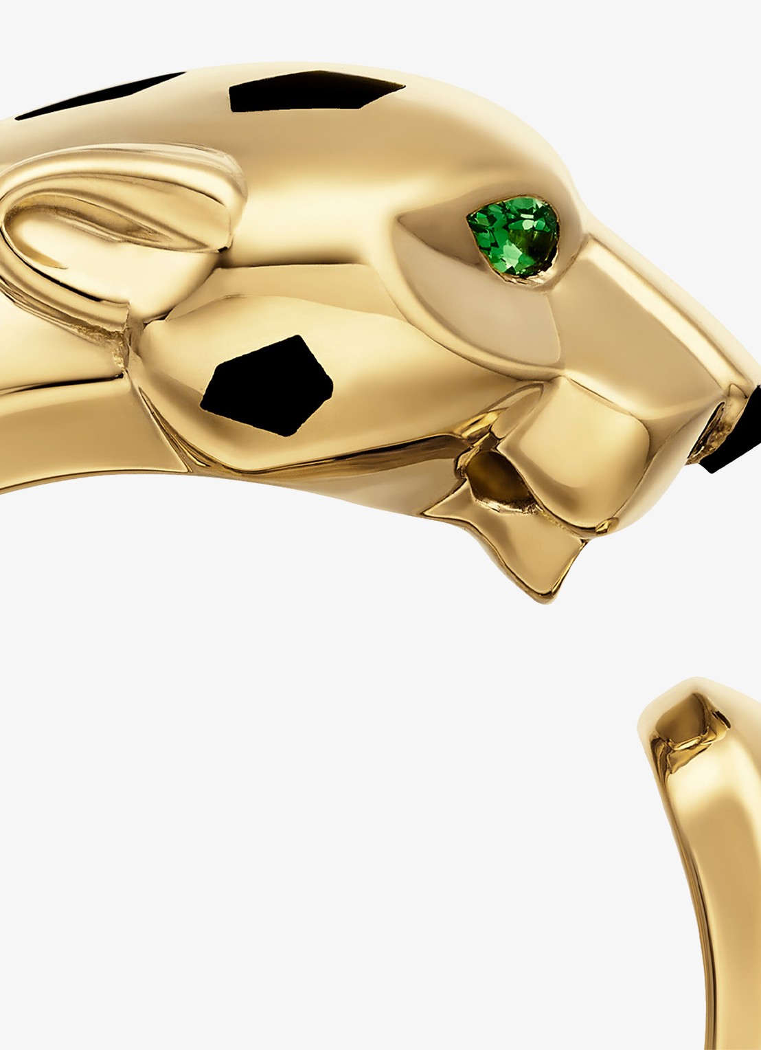 Cartier Panthère de Cartier ring, medium model van 18 karaat geelgoud met onyx en tsavoriet granaat CRB42308 - detail 4 geelgoud