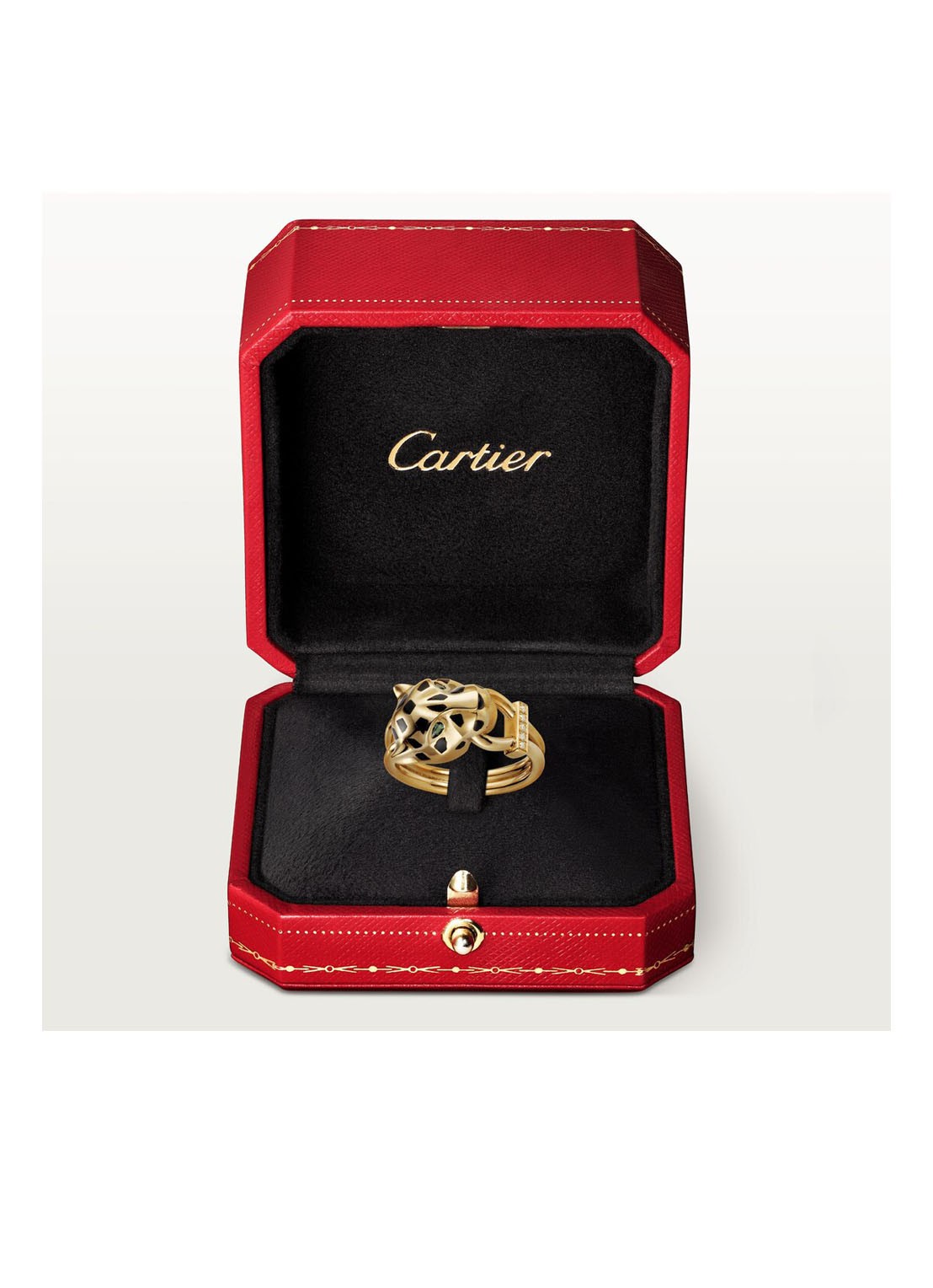 Cartier Panthère de Cartier ring van 18 karaat geelgoud met lak, tsavoriet en diamanten CRB4096700 - detail 2 geelgoud