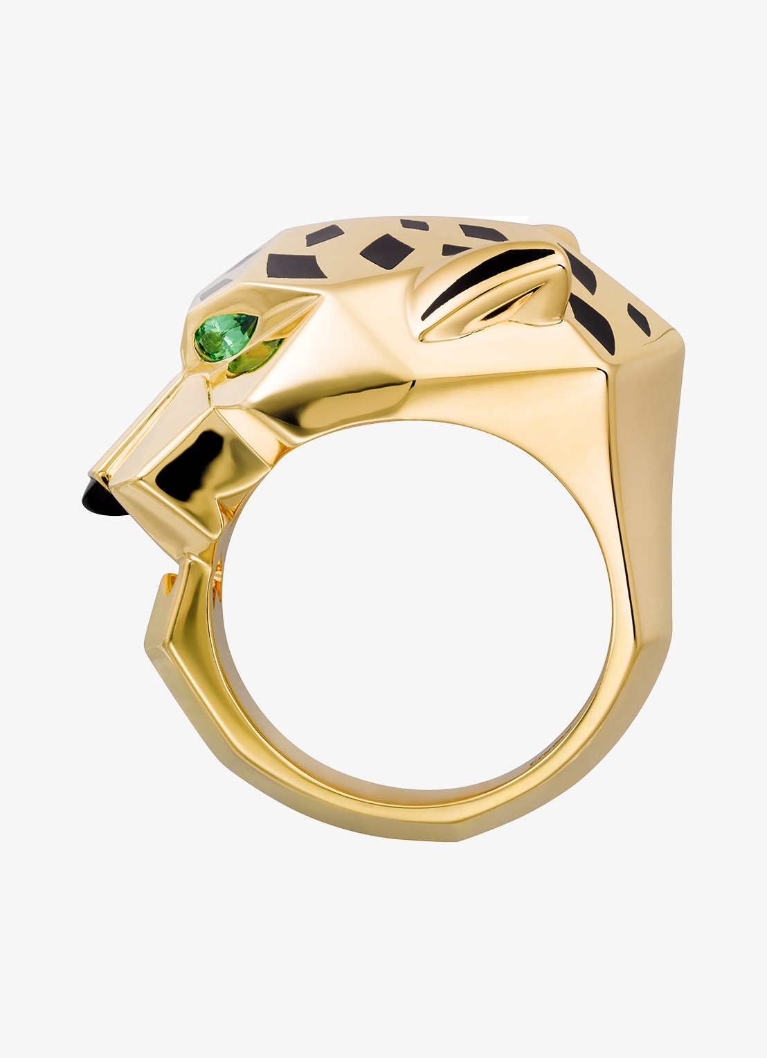Cartier Panthère de Cartier ring van 18 karaat geelgoud met onyx en tsavoriet granaat CRB40741 - achterkant 3 geelgoud