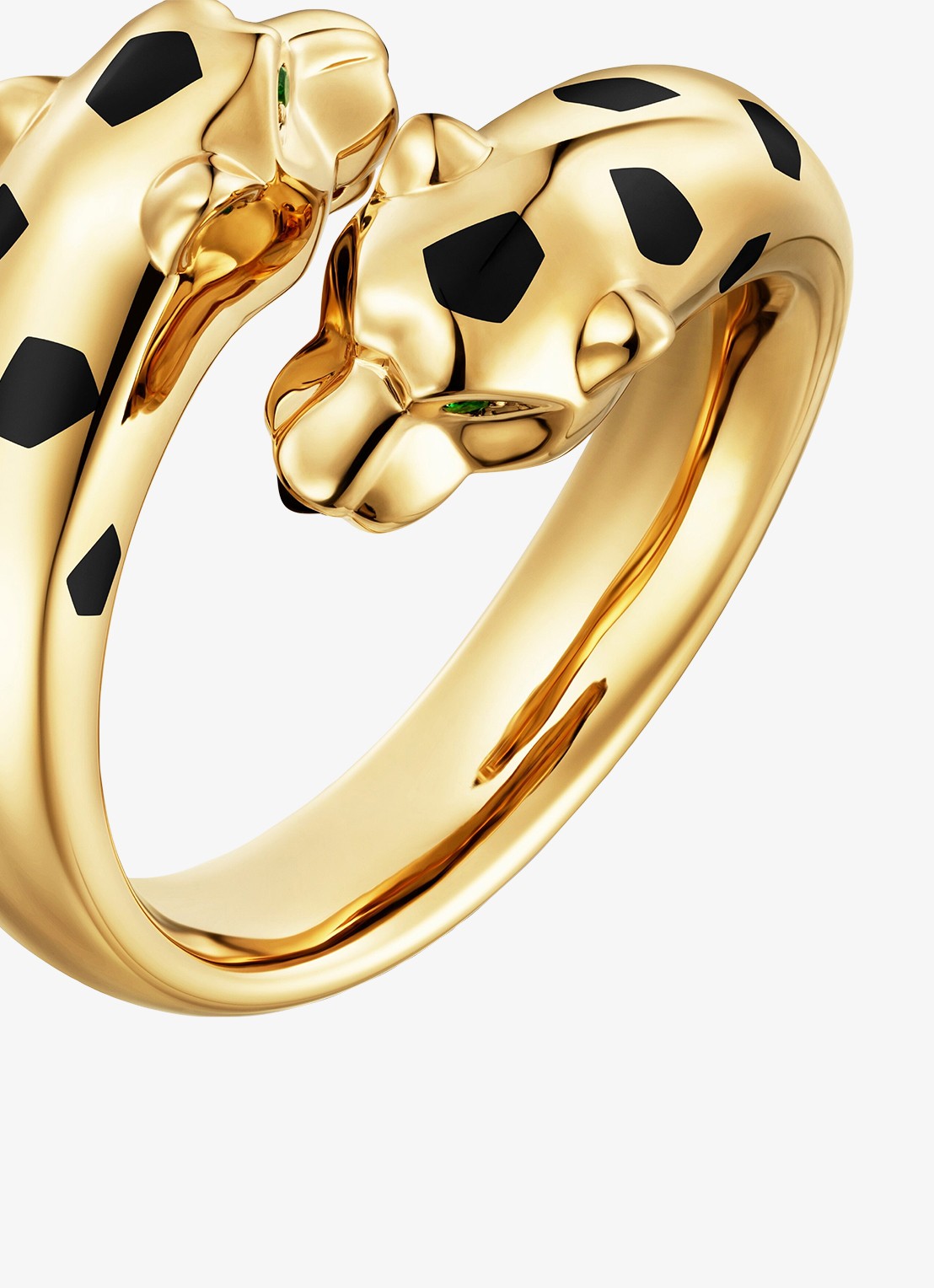 Cartier Panthère de Cartier ring van 18 karaat geelgoud met onyx en tsavoriet granaat CRB42401 - achterkant 3 geelgoud