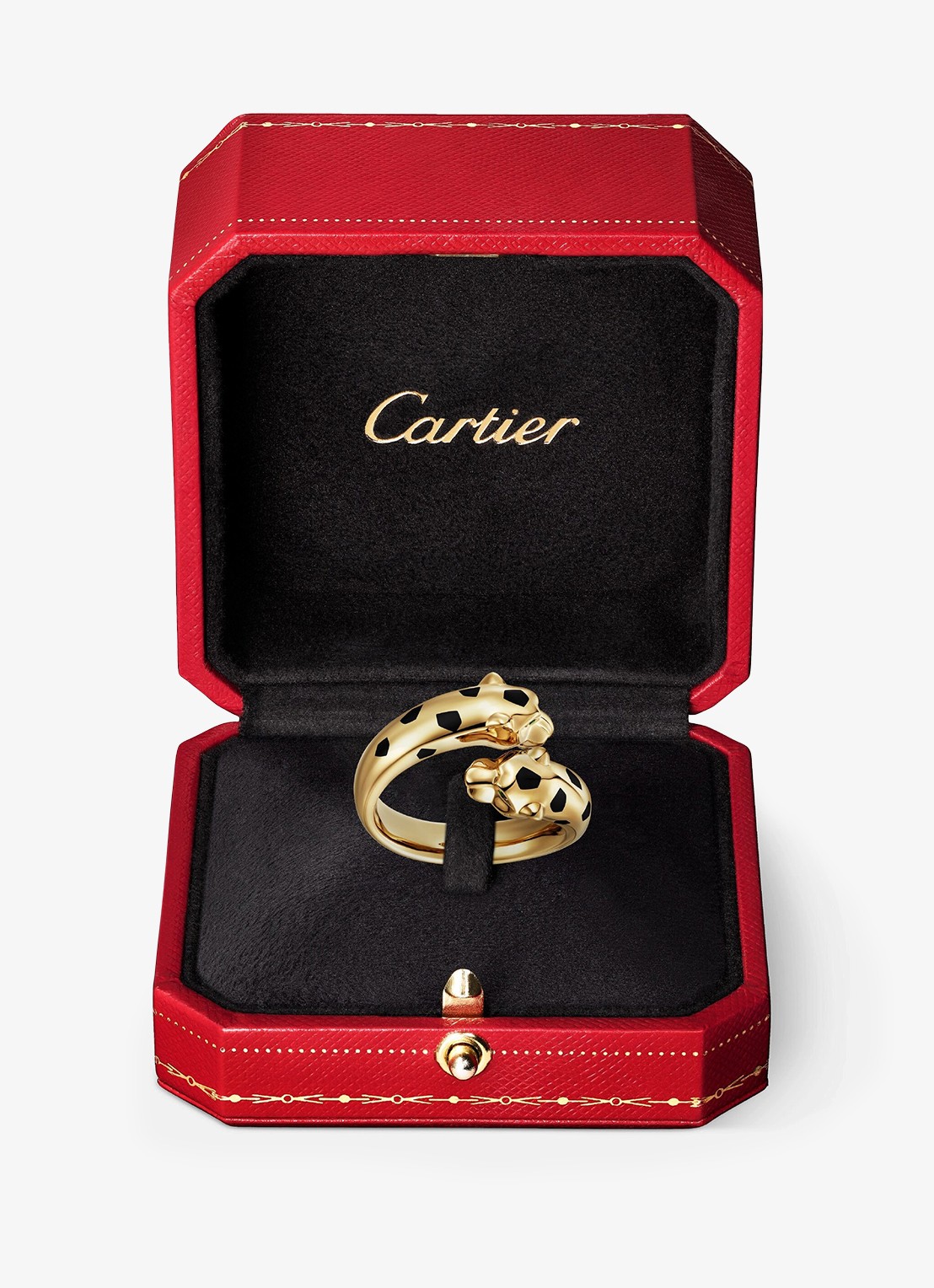 Cartier Panthère de Cartier ring van 18 karaat geelgoud met onyx en tsavoriet granaat CRB42401 - detail 7 geelgoud