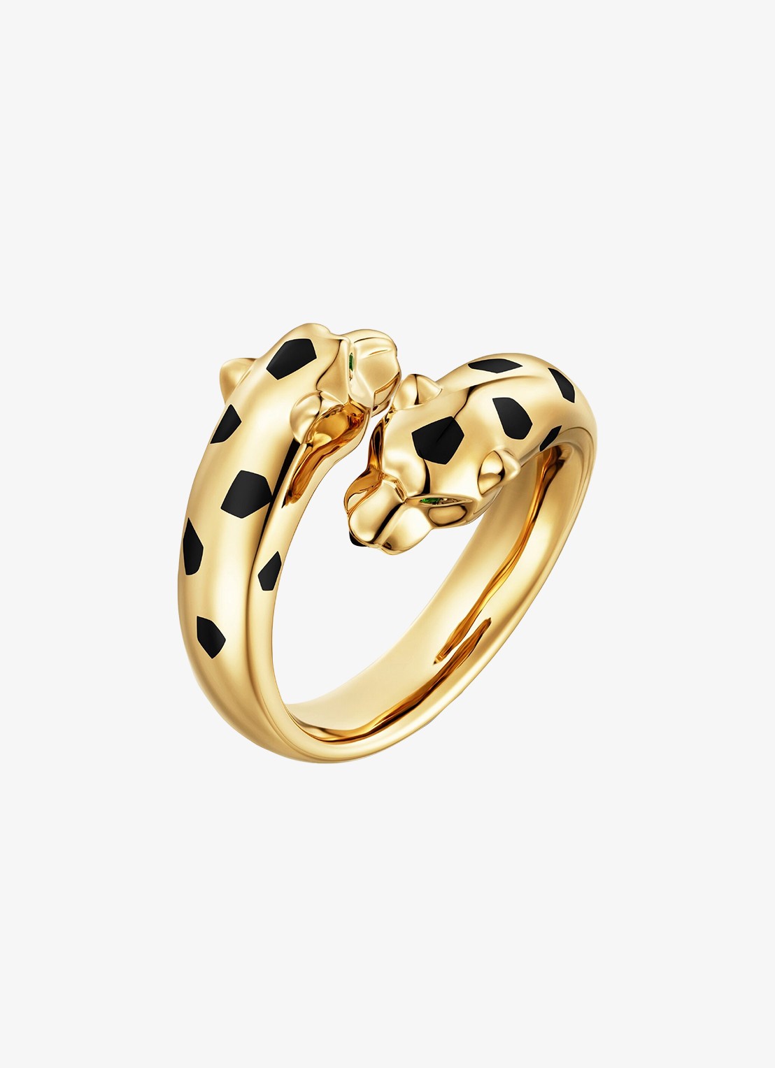 Cartier Panthère de Cartier ring van 18 karaat geelgoud met onyx en tsavoriet granaat CRB42401 - voorkant geelgoud