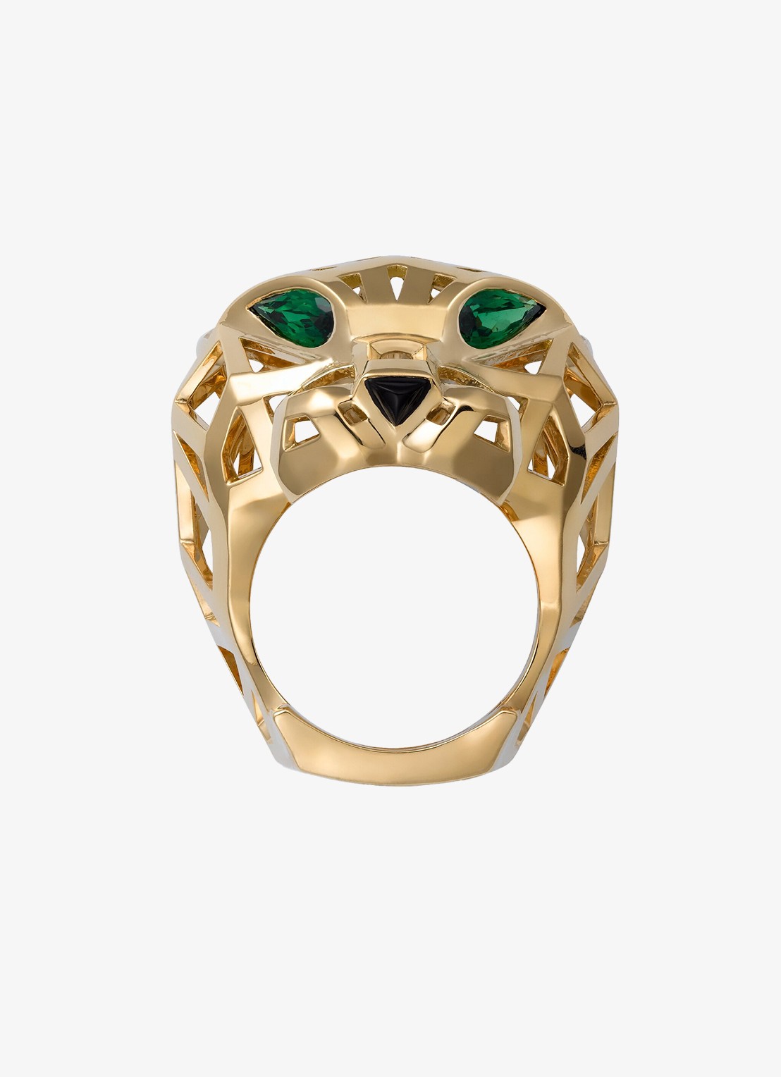 Cartier Panthère de Cartier ring van 18 karaat geelgoud met onyx en tsavoriet granaat CRN47225 - detail 2 geelgoud